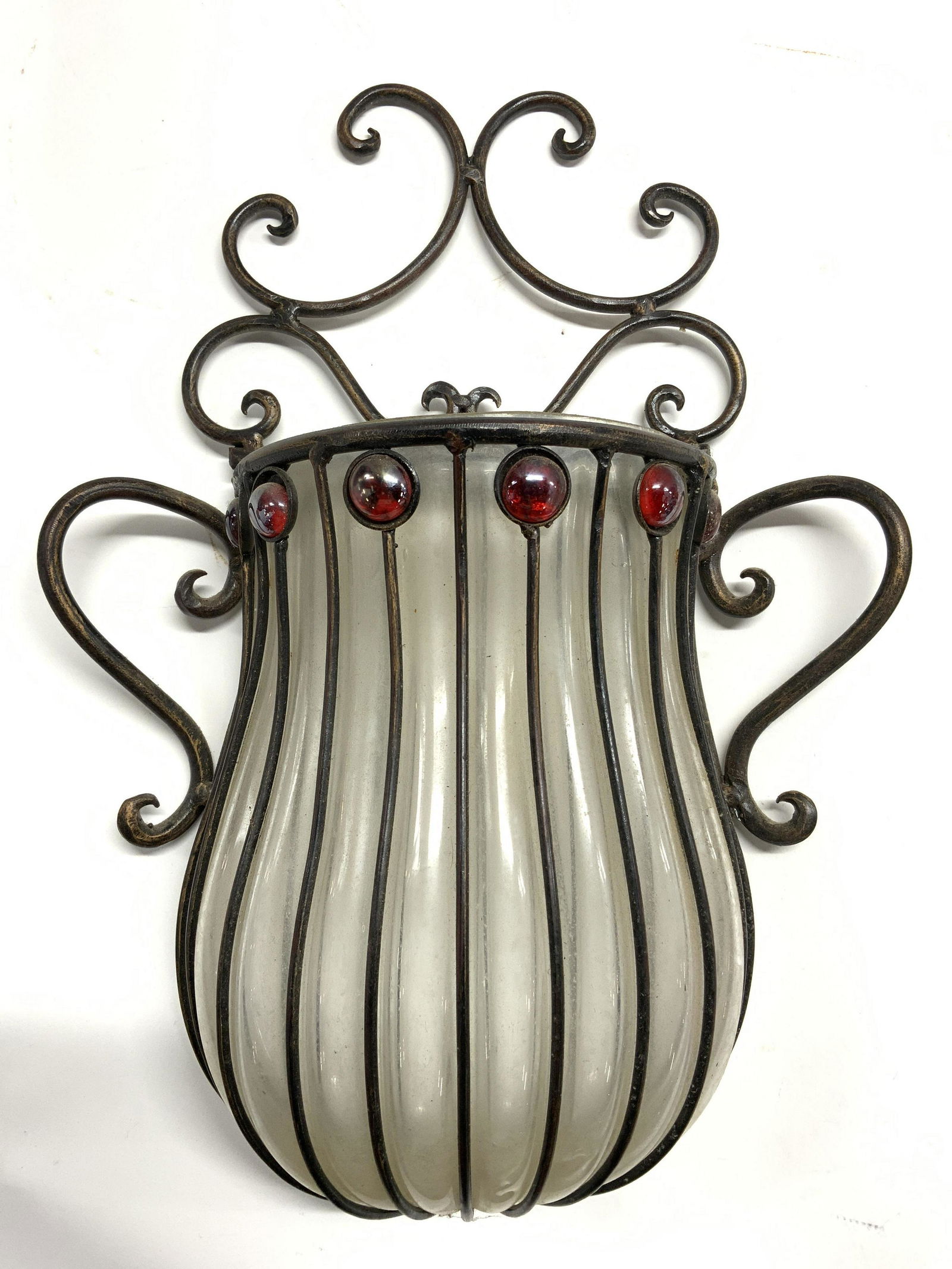 Metal Wall Decor W Glass Vessel Insert (1 of 8)