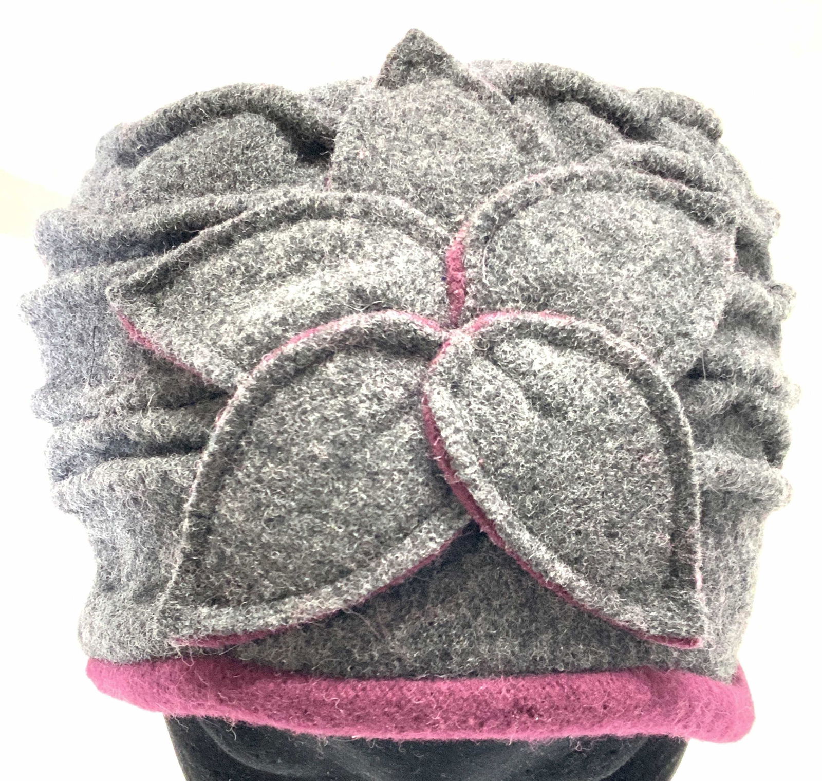 SHIRALEAH Gray & Purple Wool Hat (1 of 6)