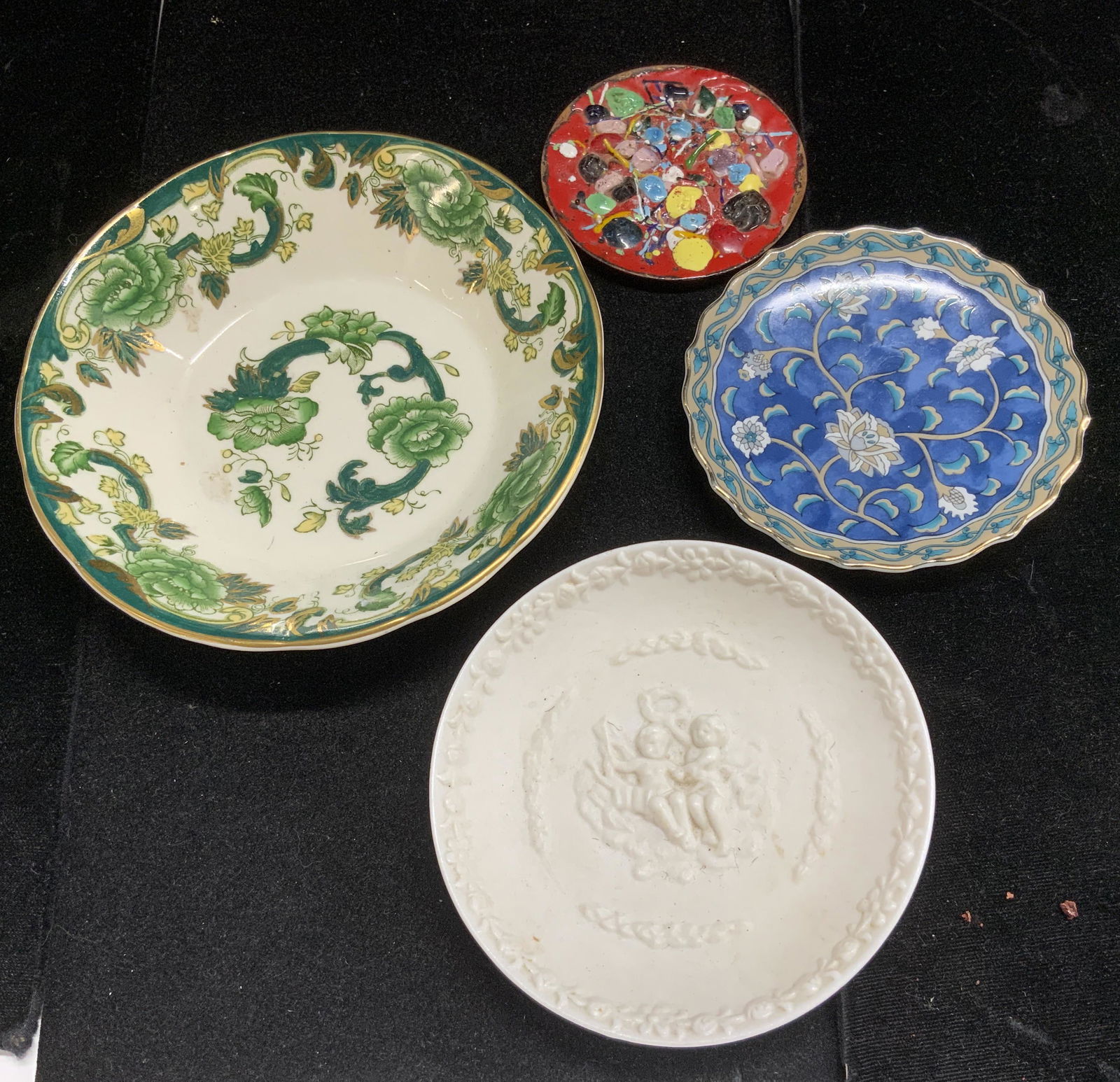 Group Lot 4 Assorted Porcelain & Metal Dishes (1 of 9)