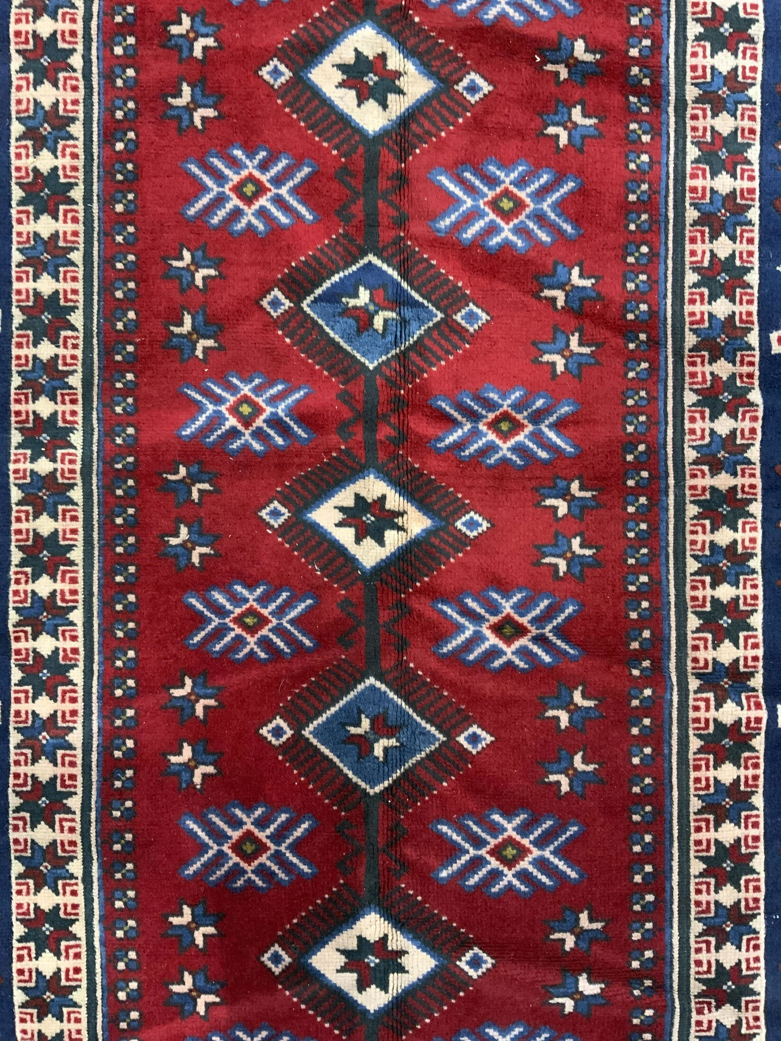 Vintage Handmade Fringed Wool Area Rug (1 of 10)
