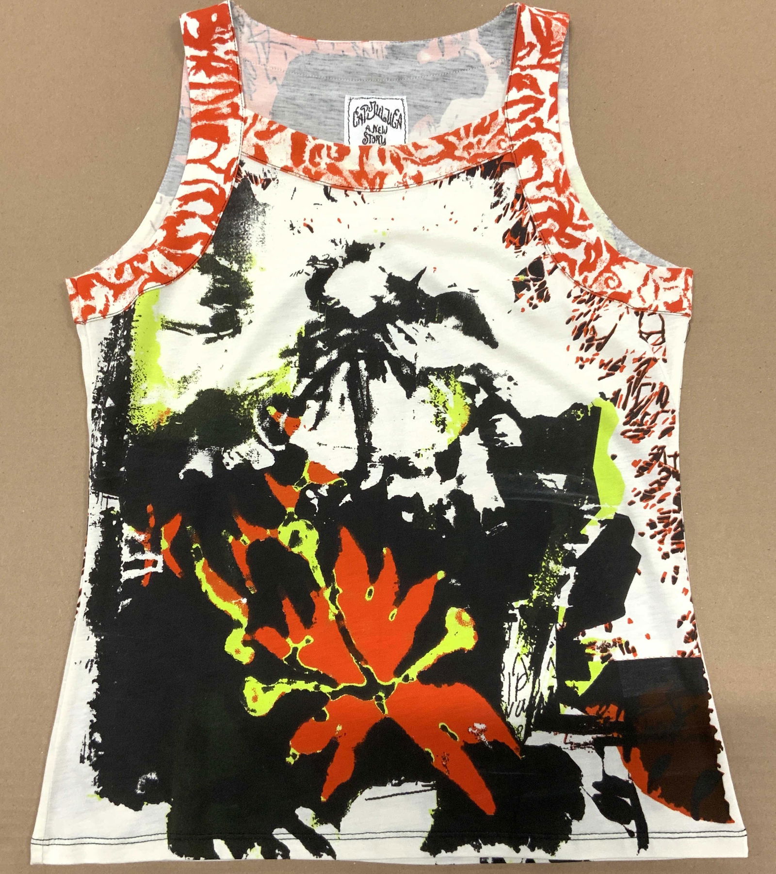 CAP JULUCA A New Story Graphic Tank Top: CAP JULUCA A New Story ALDO MARTINS Graphic Tank Top, ladies US size 10, possibly never worn. CAP JULUCA A new story Aldo martins graphic tank top, ladies luxury designer fashion, ladies luxury design