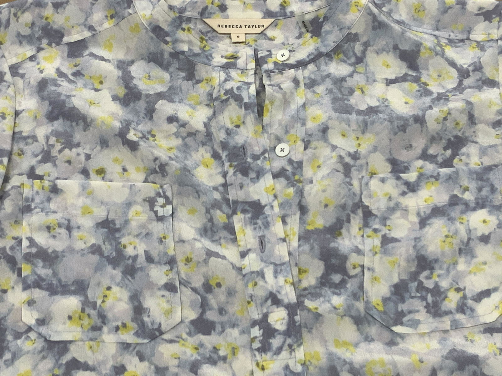 REBECCA TAYLOR Silk Floral Long Sleeve Blouse (1 of 6)