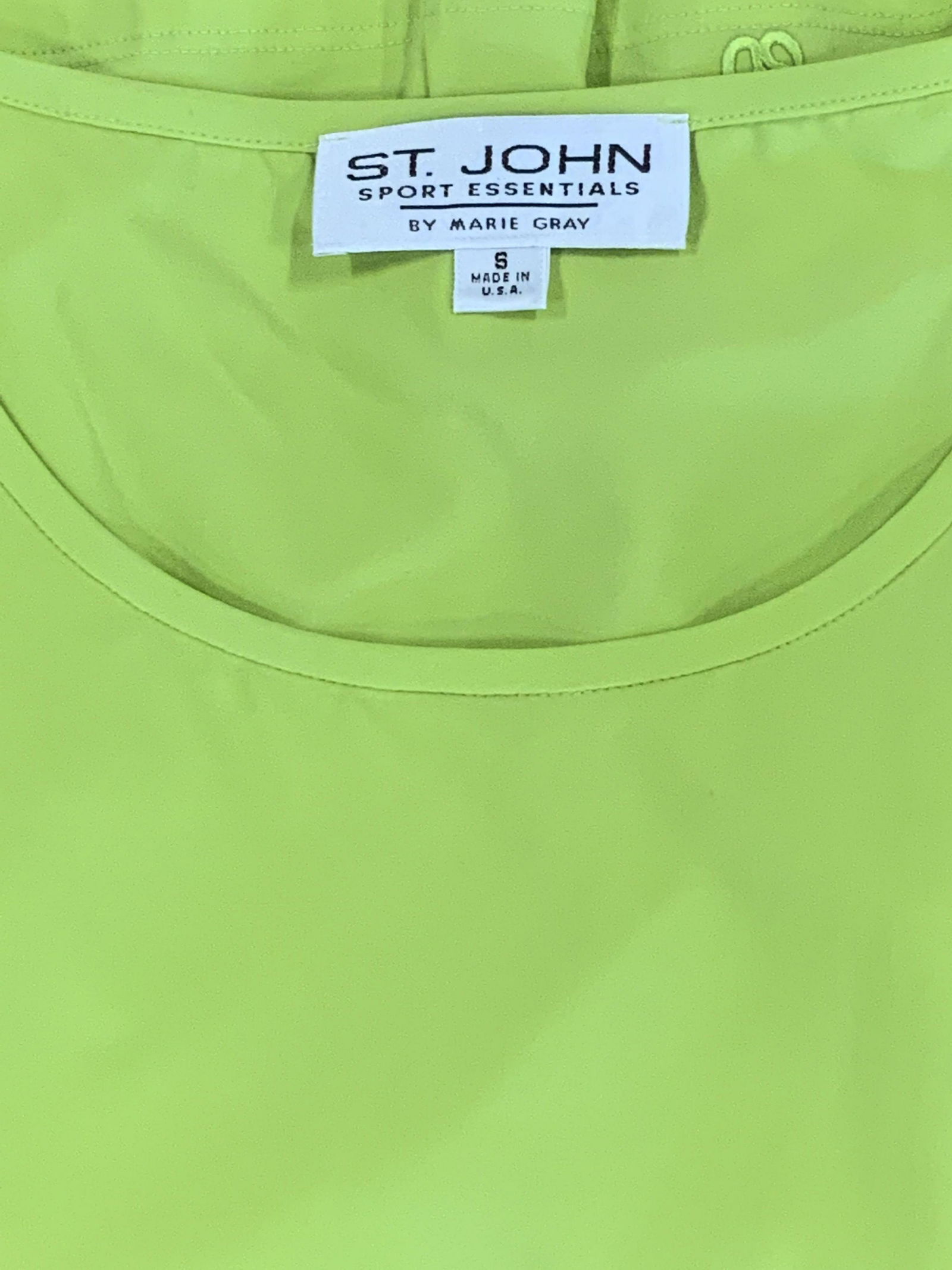 ST. JOHN SPORT Neon Green Tank Top, USA (1 of 5)