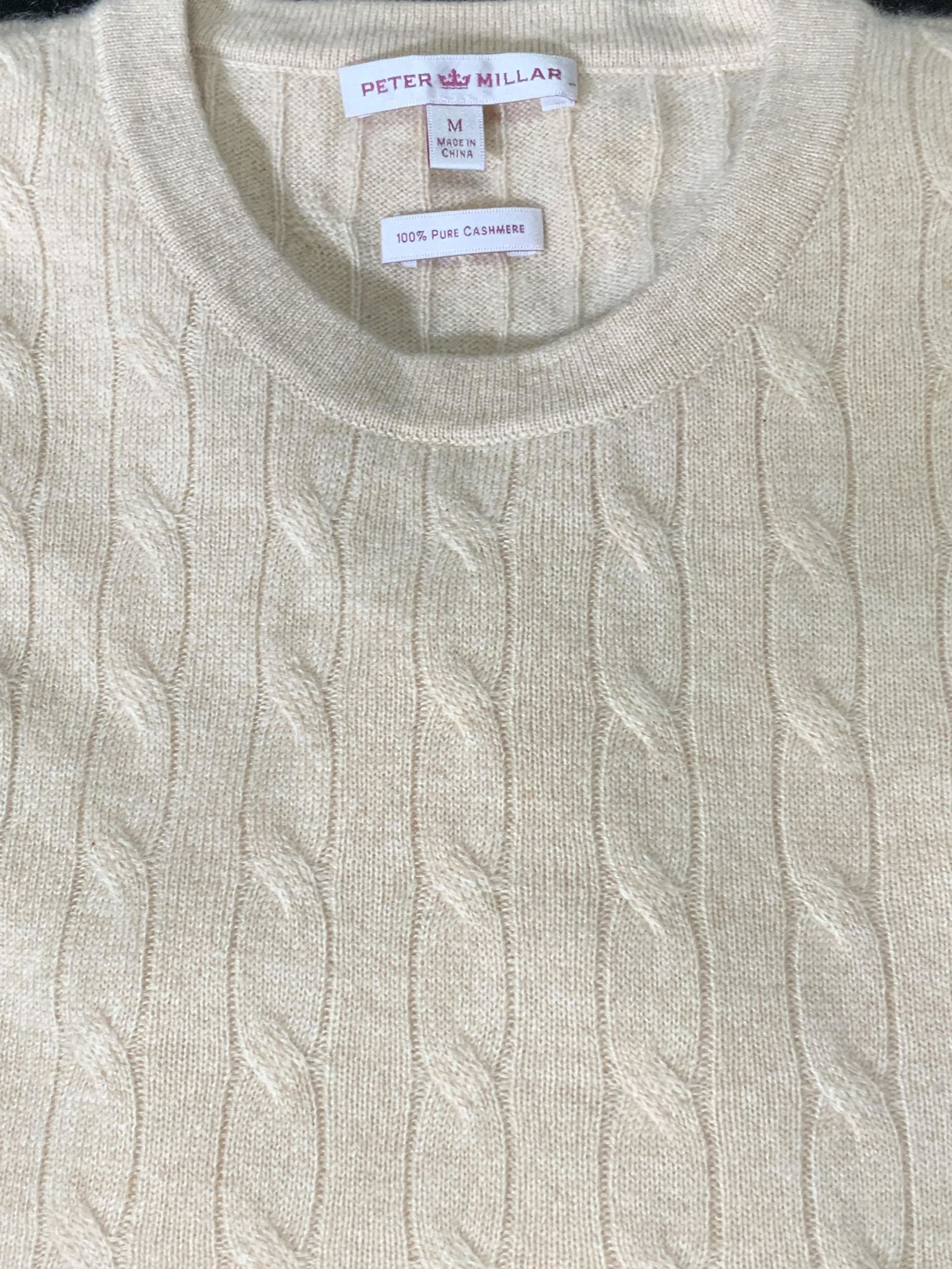 PETER MILLAR Peach Crewneck Cashmere Sweater (1 of 6)