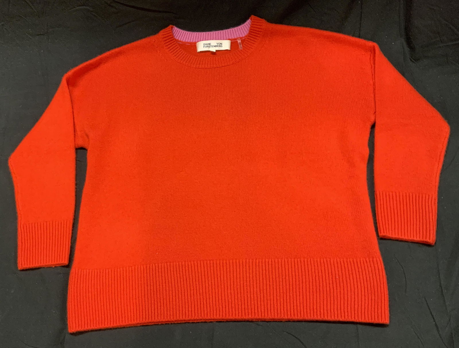 DIANE VON FURSTENBERG Red Cashmere Sweater (1 of 5)