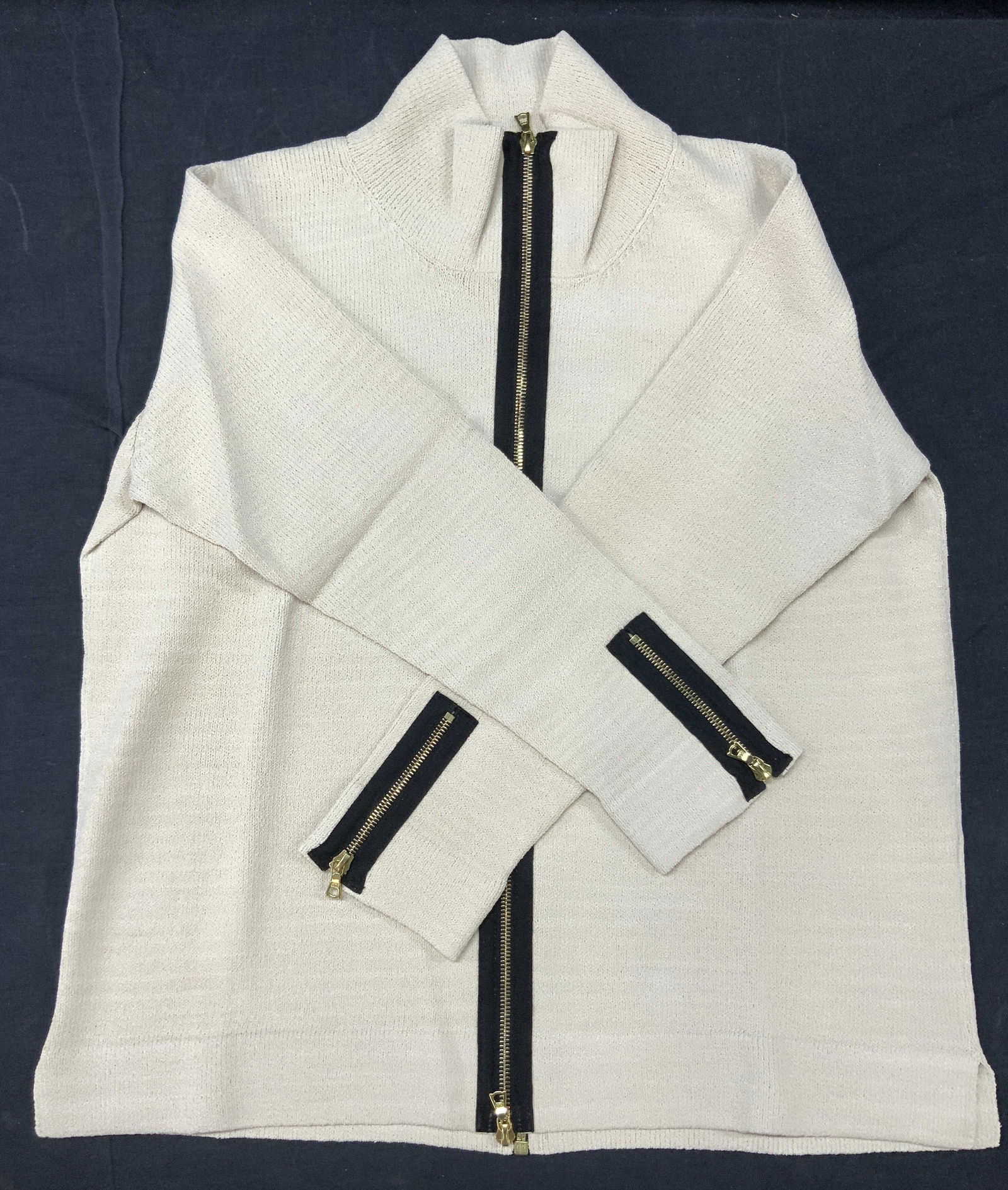 DUNA Handloomed Zip Up Sweater (1 of 11)