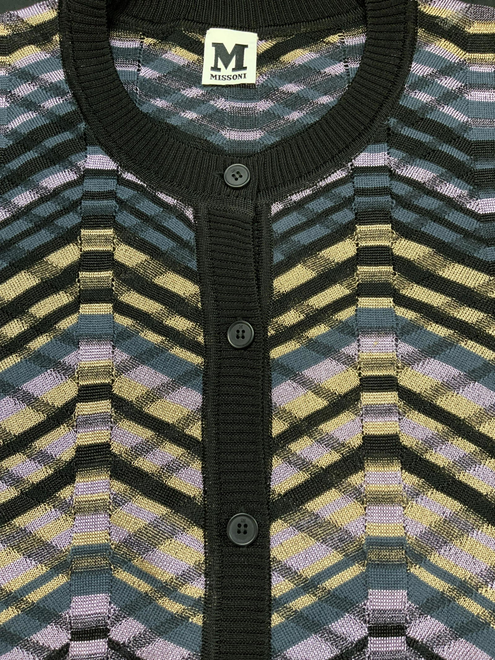 Striped Viscose Blend Knit Sweater