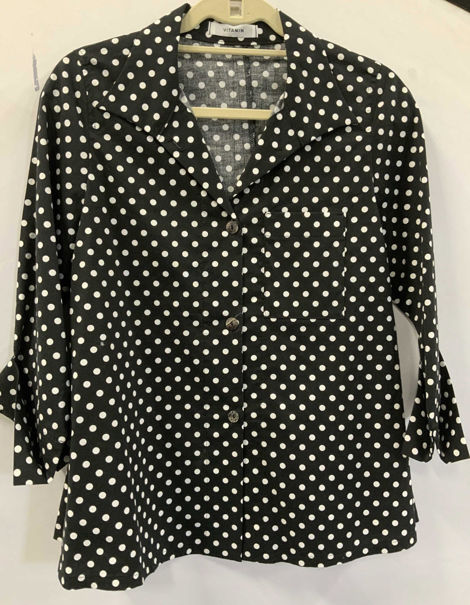 VITAMIN Polka Dot Cotton Shirt, USA (1 of 6)