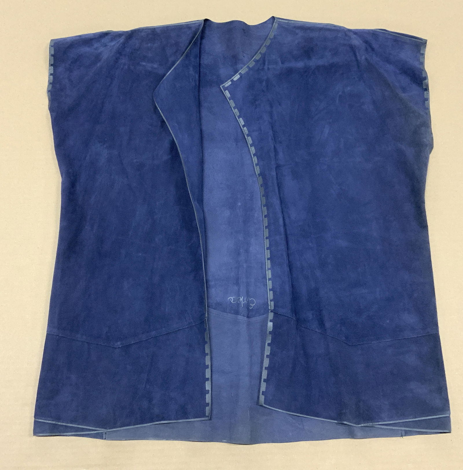 EWLEA Signed Dark Blue Suede Vest (1 of 8)