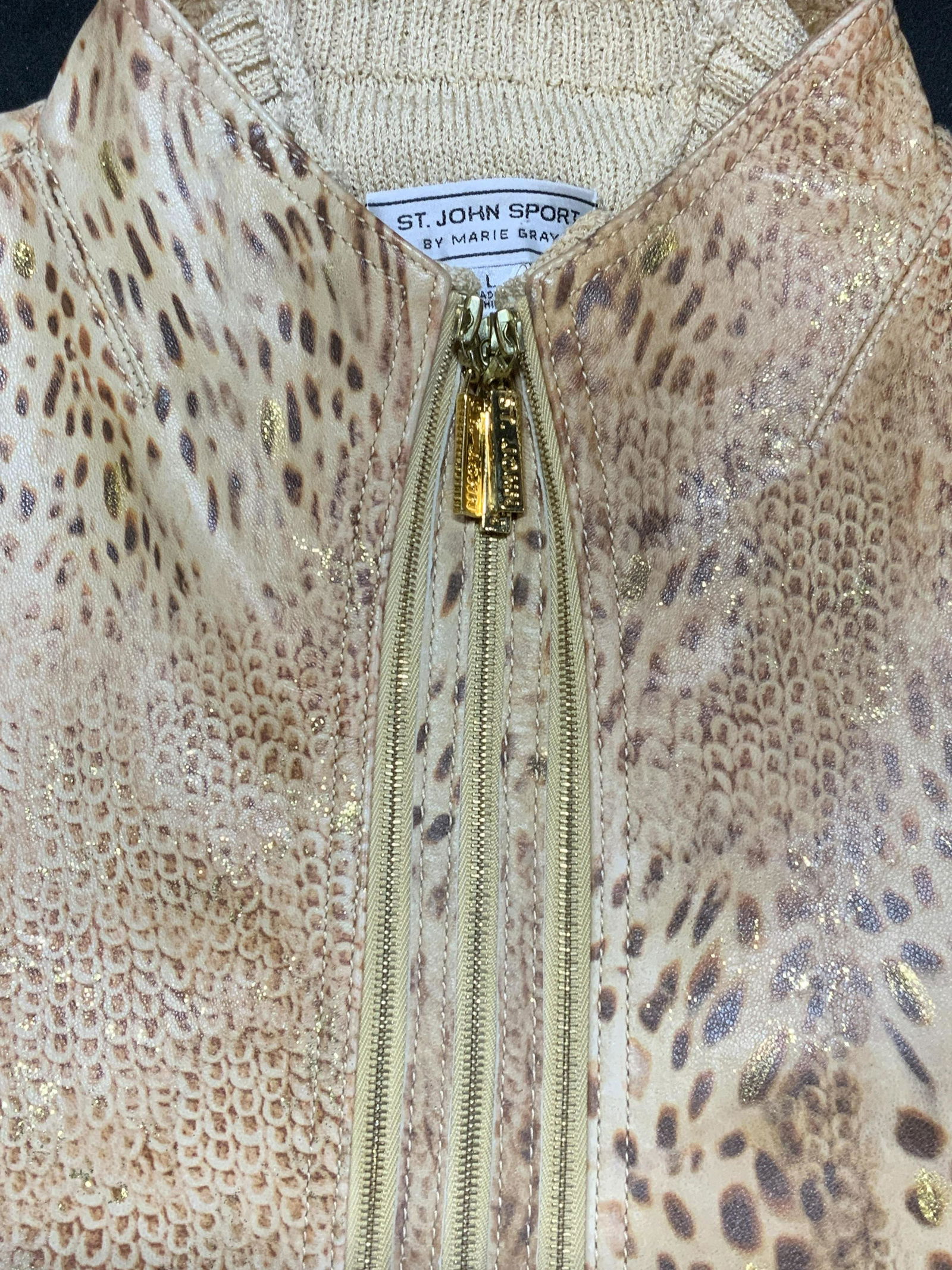 ST. JOHN SPORT Sweater & Leather Vest Set (1 of 10)