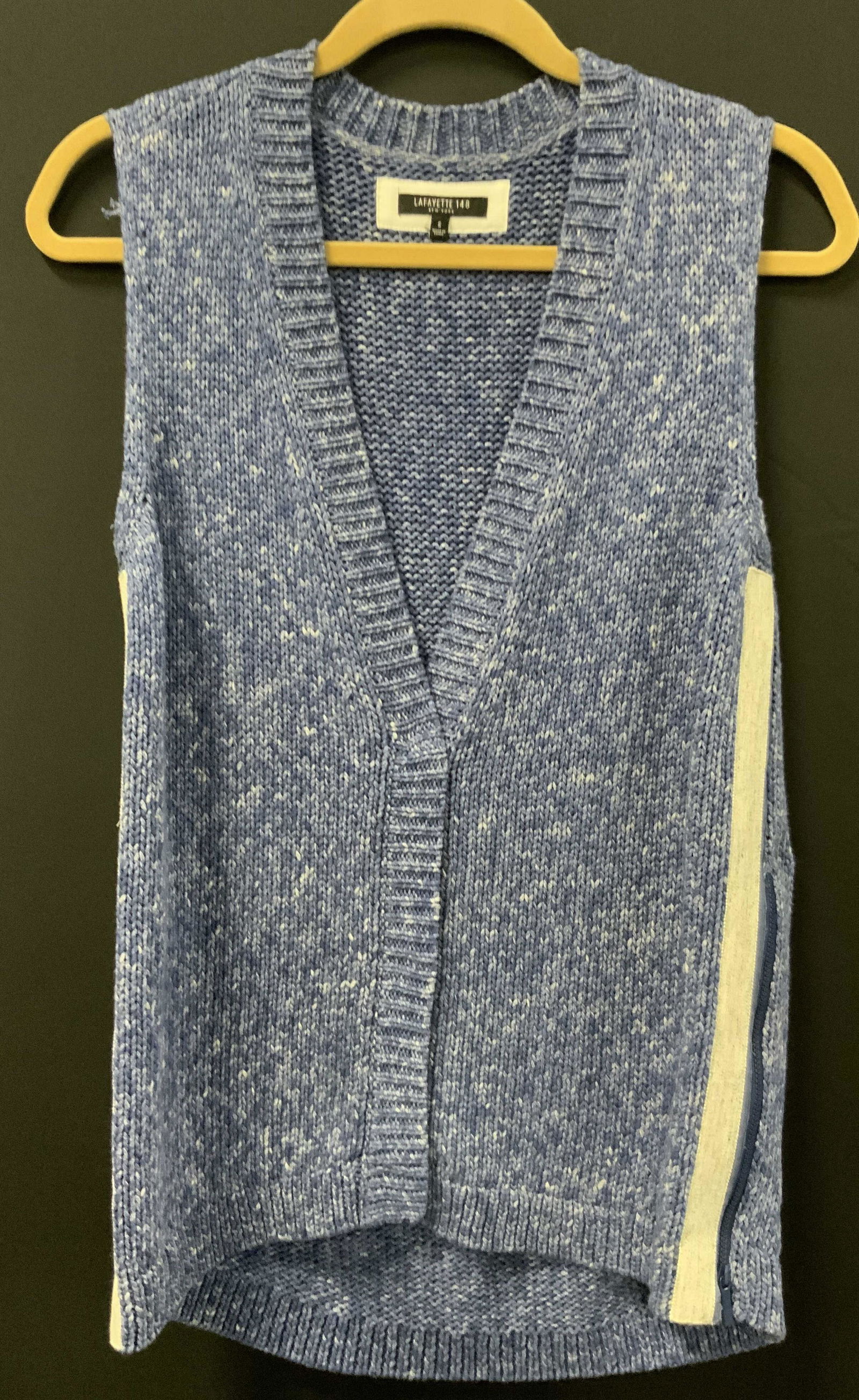 LAFAYETTE 148 NEW YORK Blue Cotton Sleeveless Vest (1 of 12)