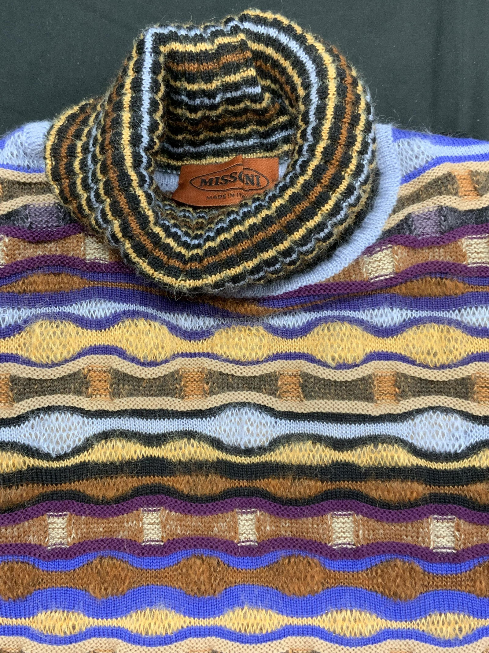 MISSONI Wool Mohair Short Sleeve Turtleneck (1 of 6)