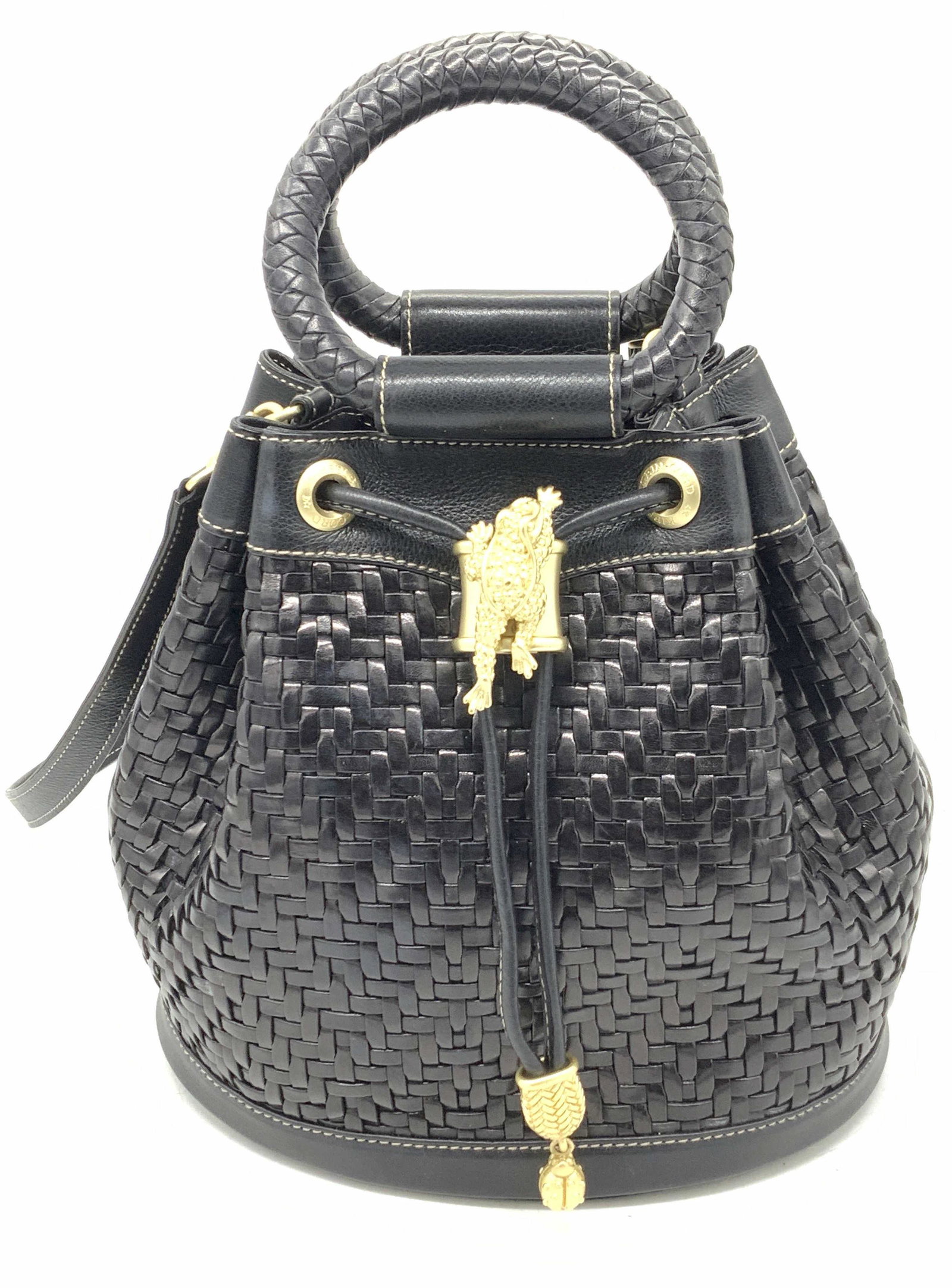 KIESELSTEIN CORD Woven Leather Bucket Bag IT (1 of 12)
