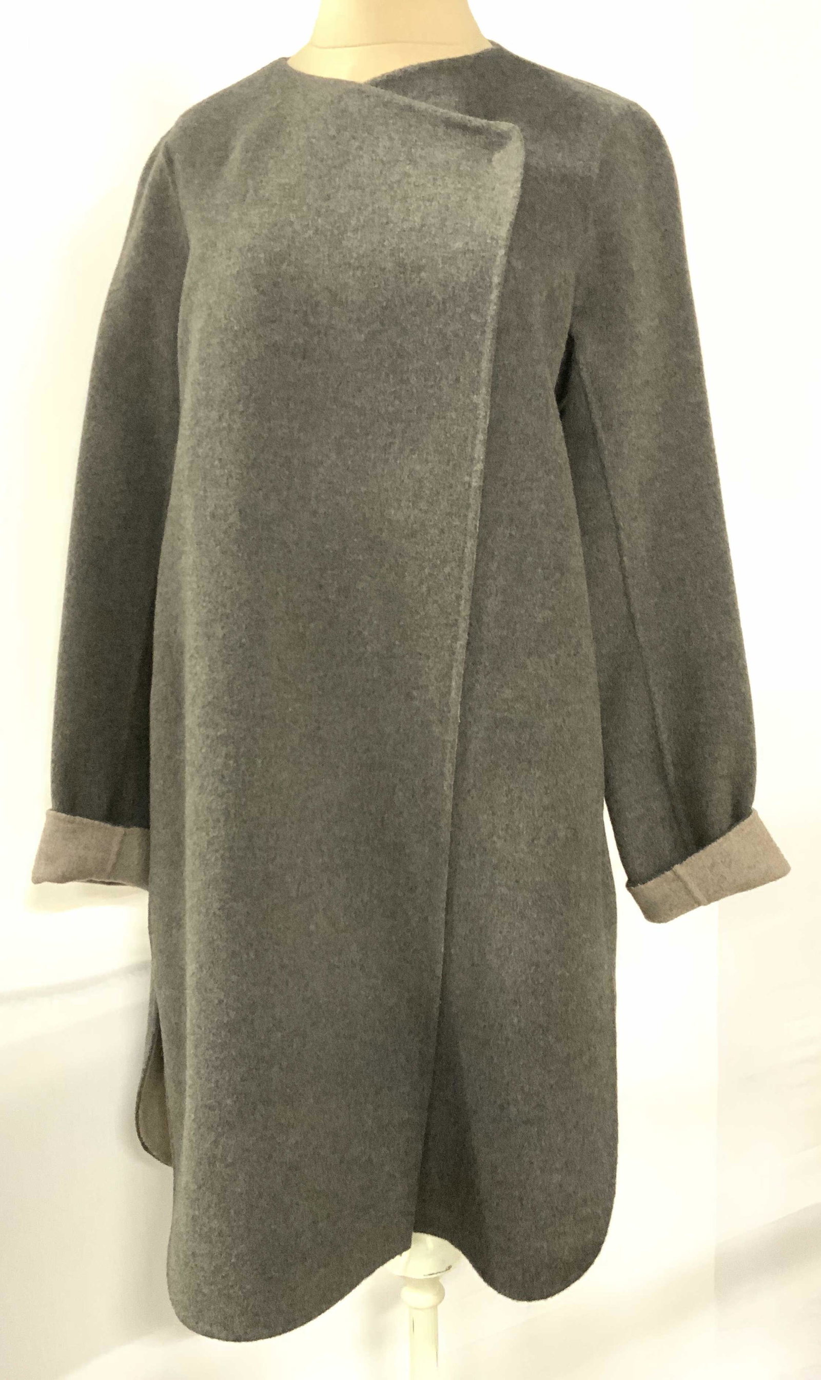 VINCE Grey Wool Coat (1 of 10)