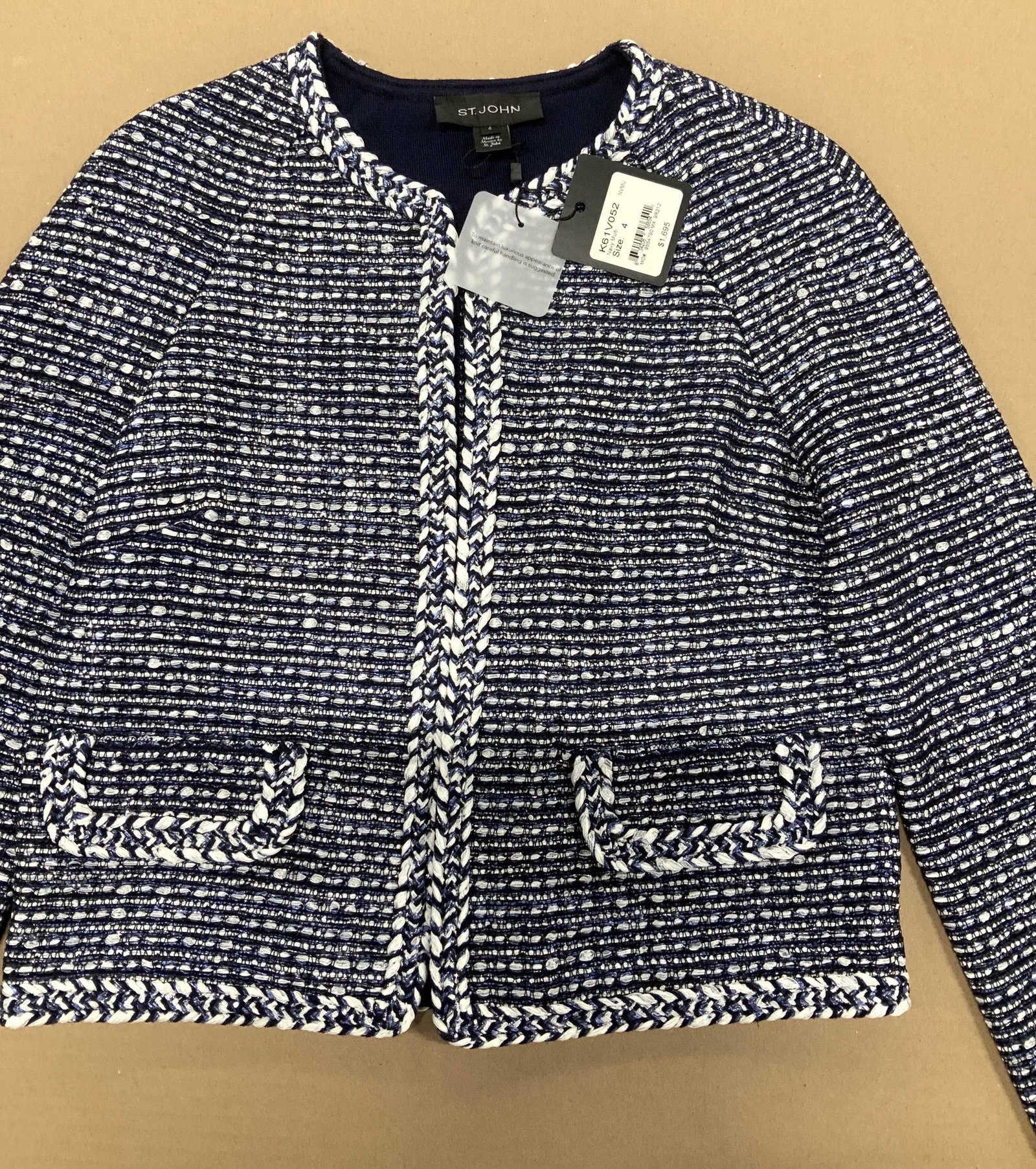 St John NWT Navi Multi Cocktail Blazer, K61V052 (1 of 10)