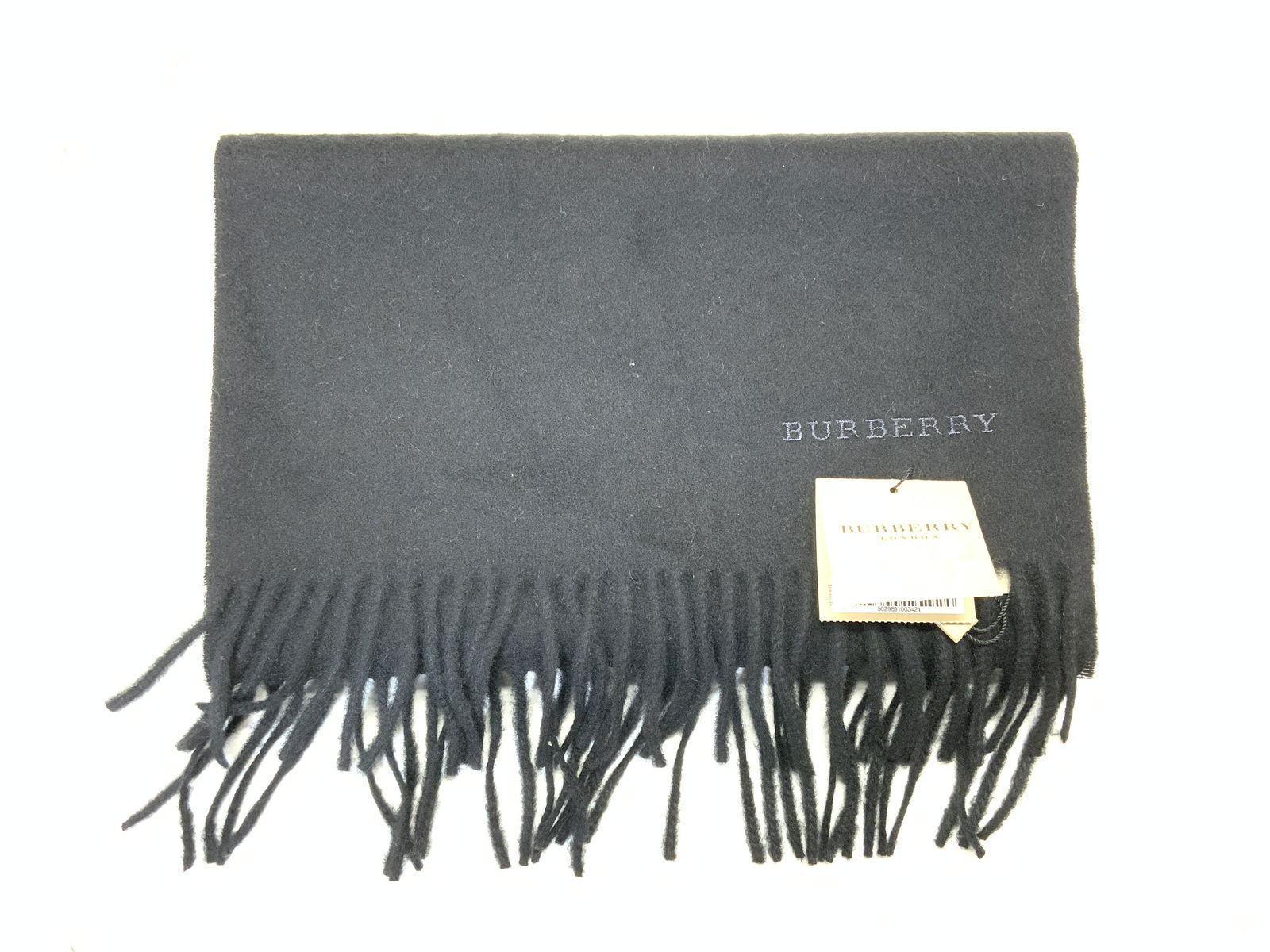 BURBERRY LONDON Black Cashmere Scarf NWT (1 of 6)