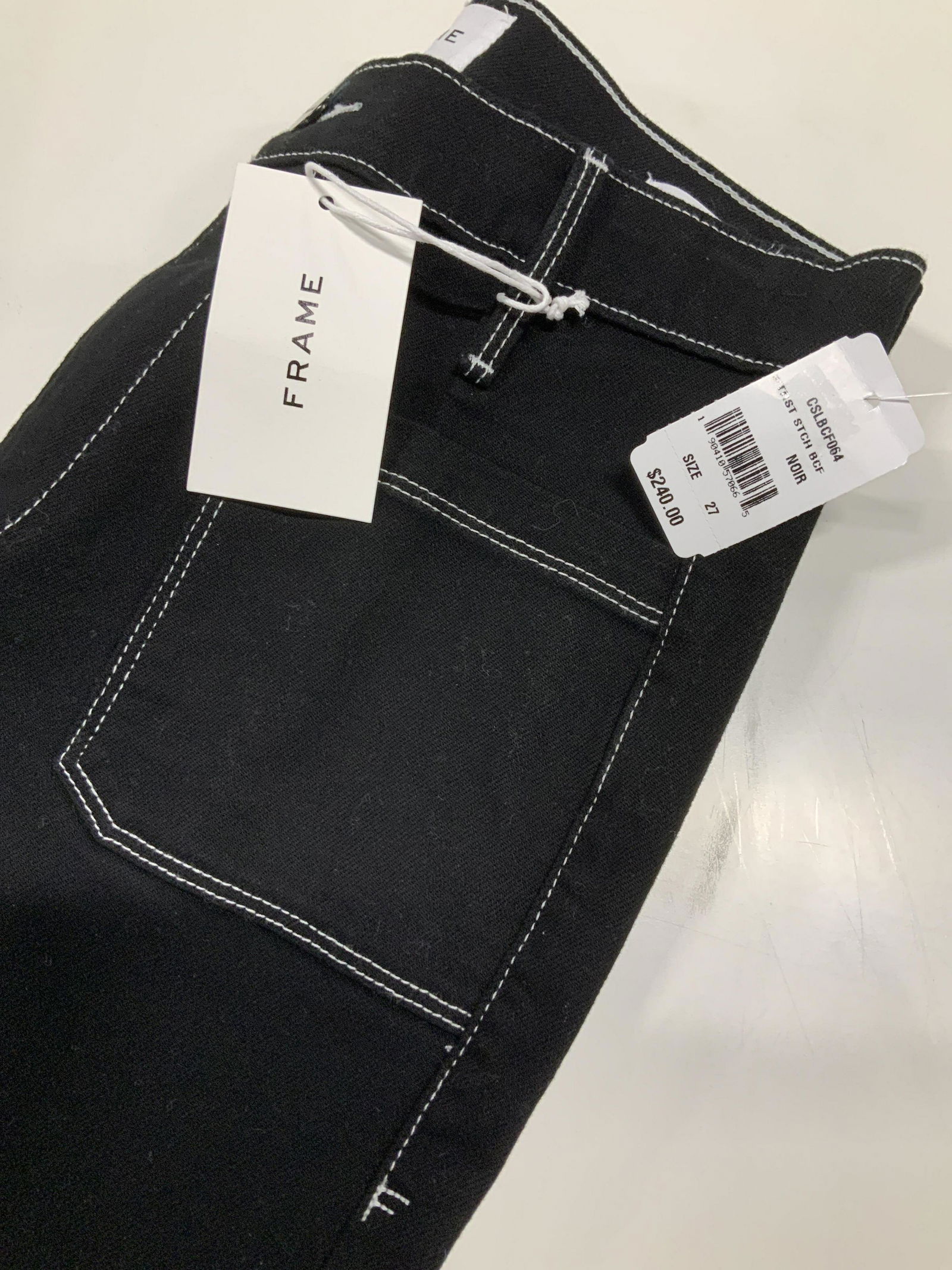 FRAME NWT Designer Black Denim Jeans, France (1 of 6)
