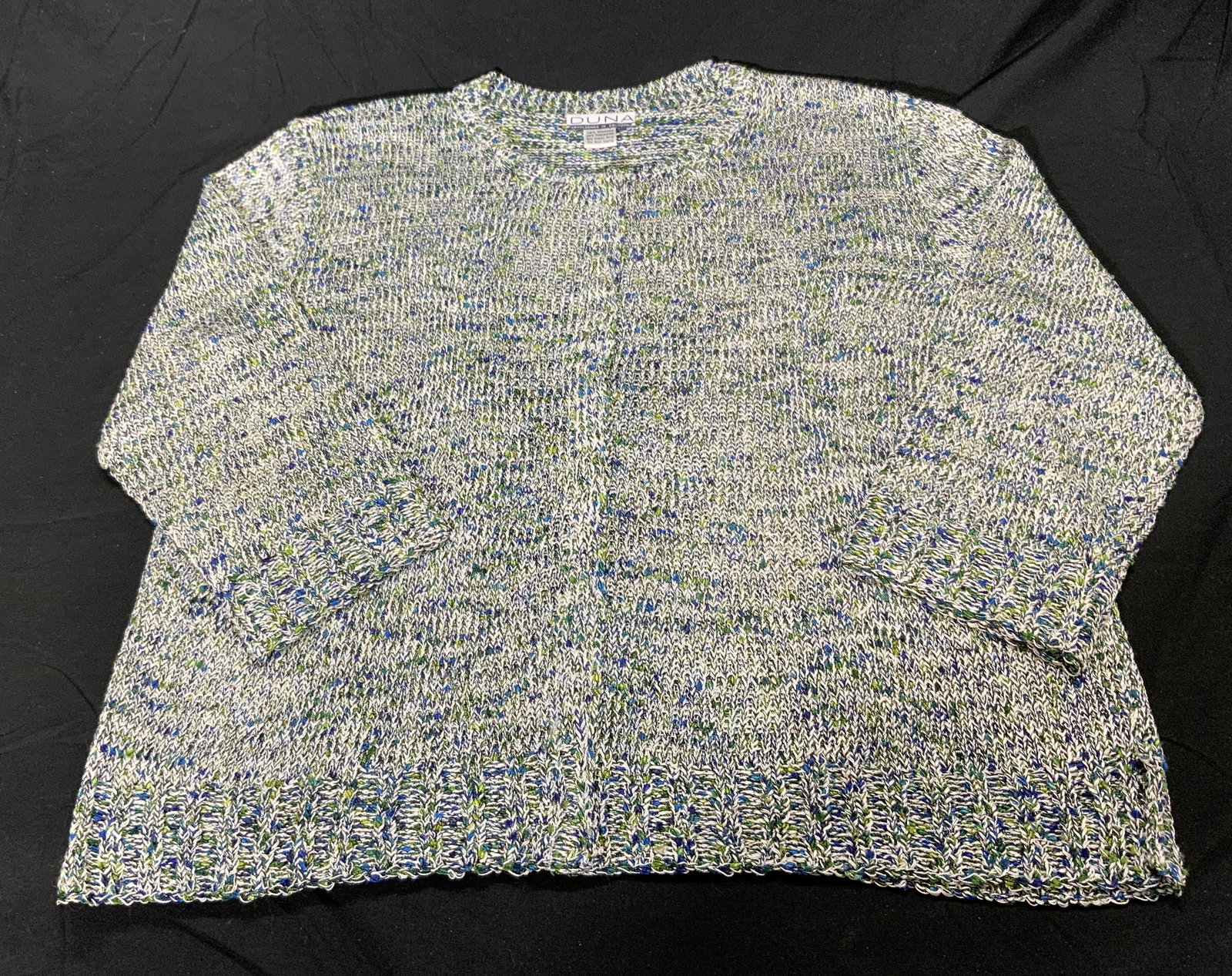 DUNA Hand Loomed Green Multi Tone Cardigan (1 of 5)