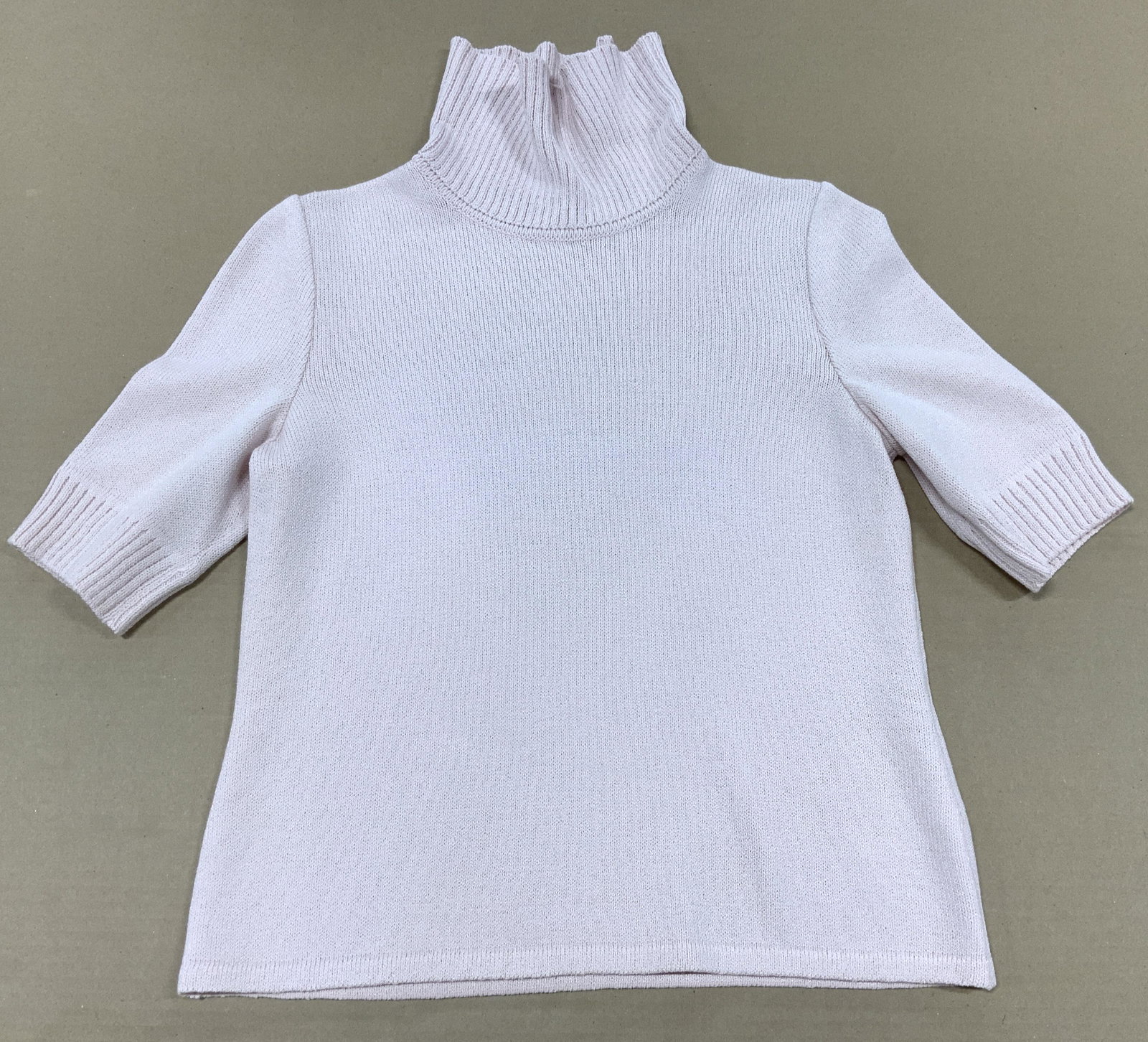 ST. JOHN SPORT Wool Blend Short Sleeve Turtleneck (1 of 5)