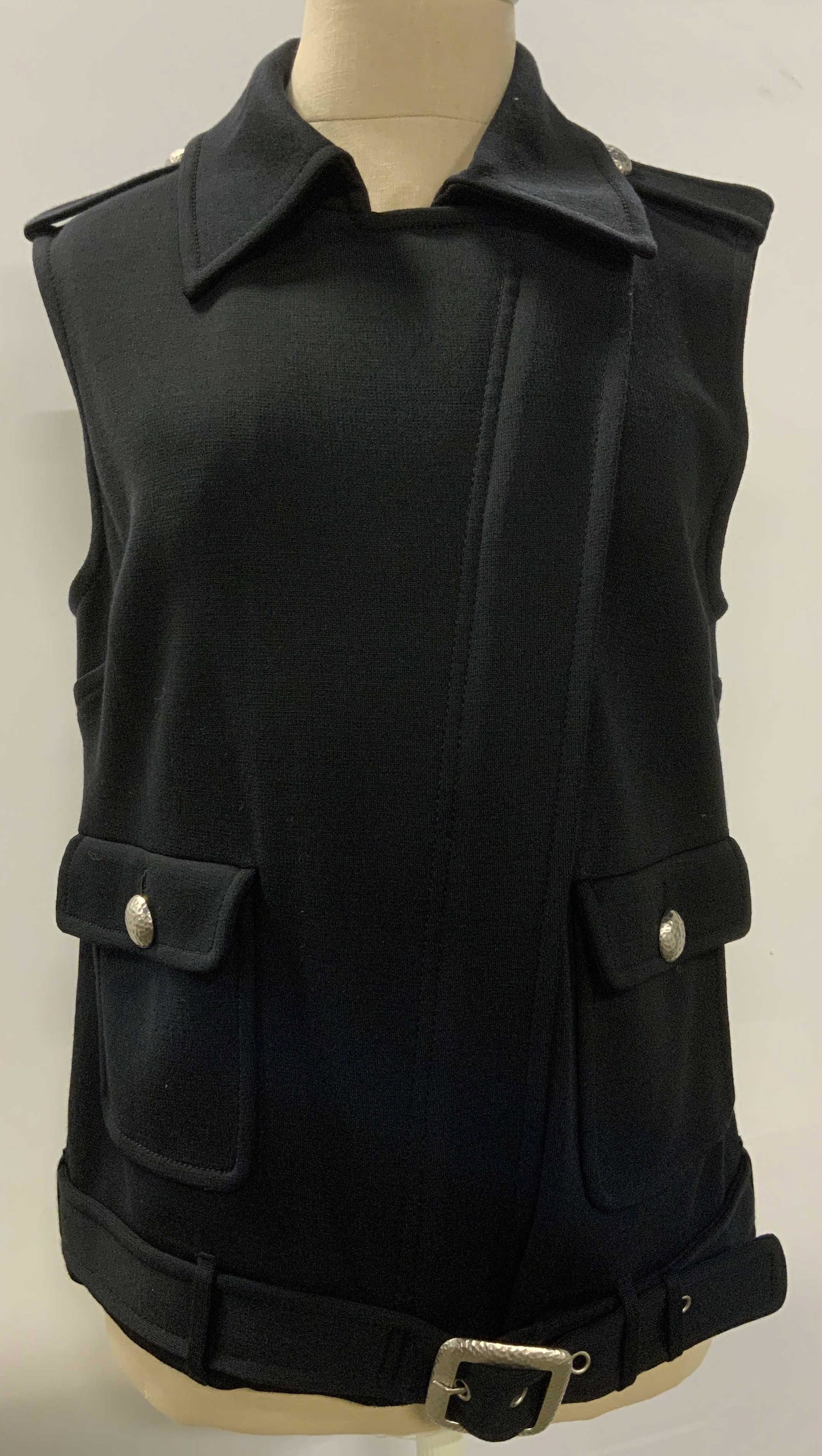 ST. JOHN Black Zip Up Vest, USA (1 of 6)