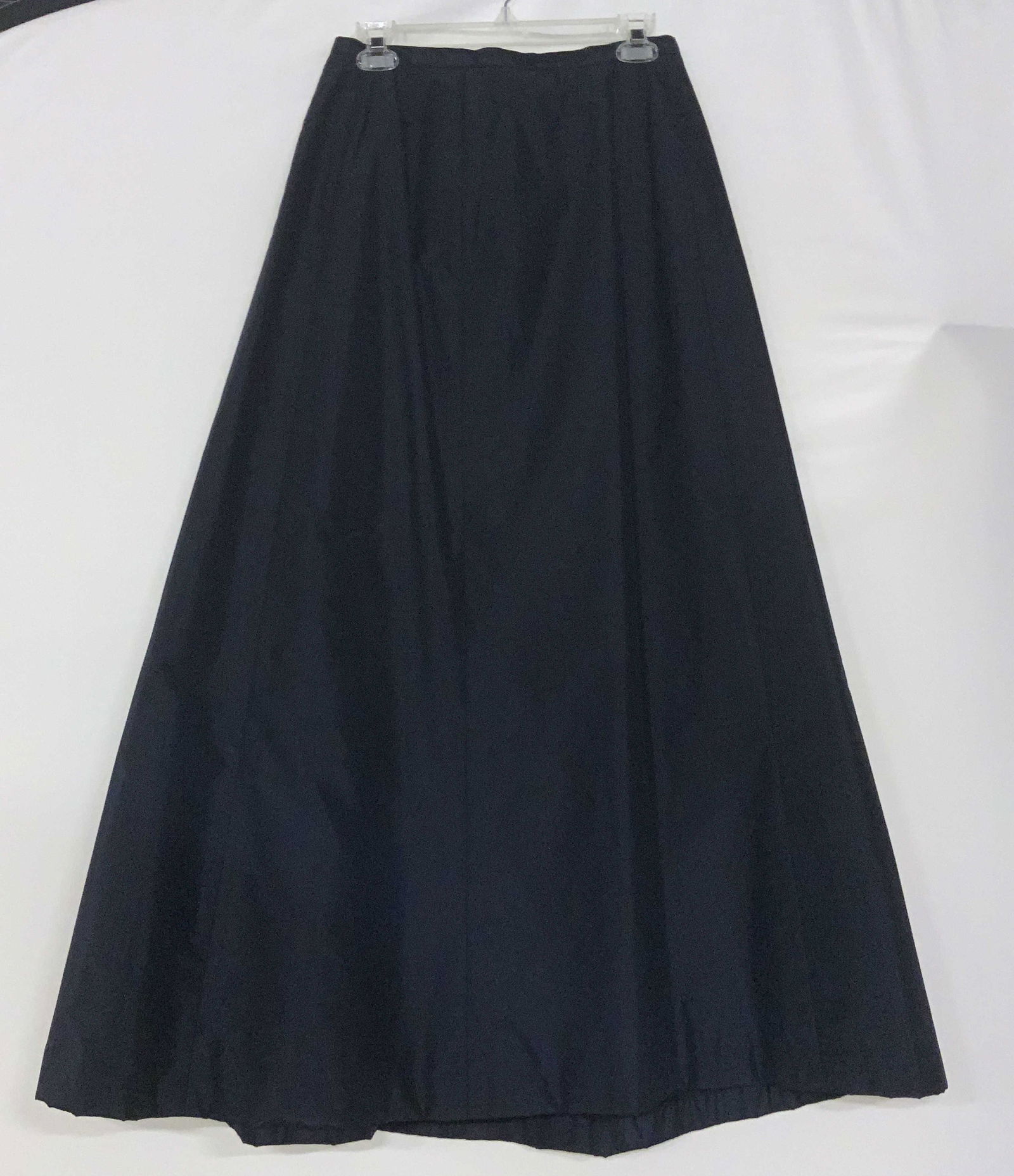 BADGLEY MISCHKA Long Navy Blue Silk Style Skirt (1 of 5)