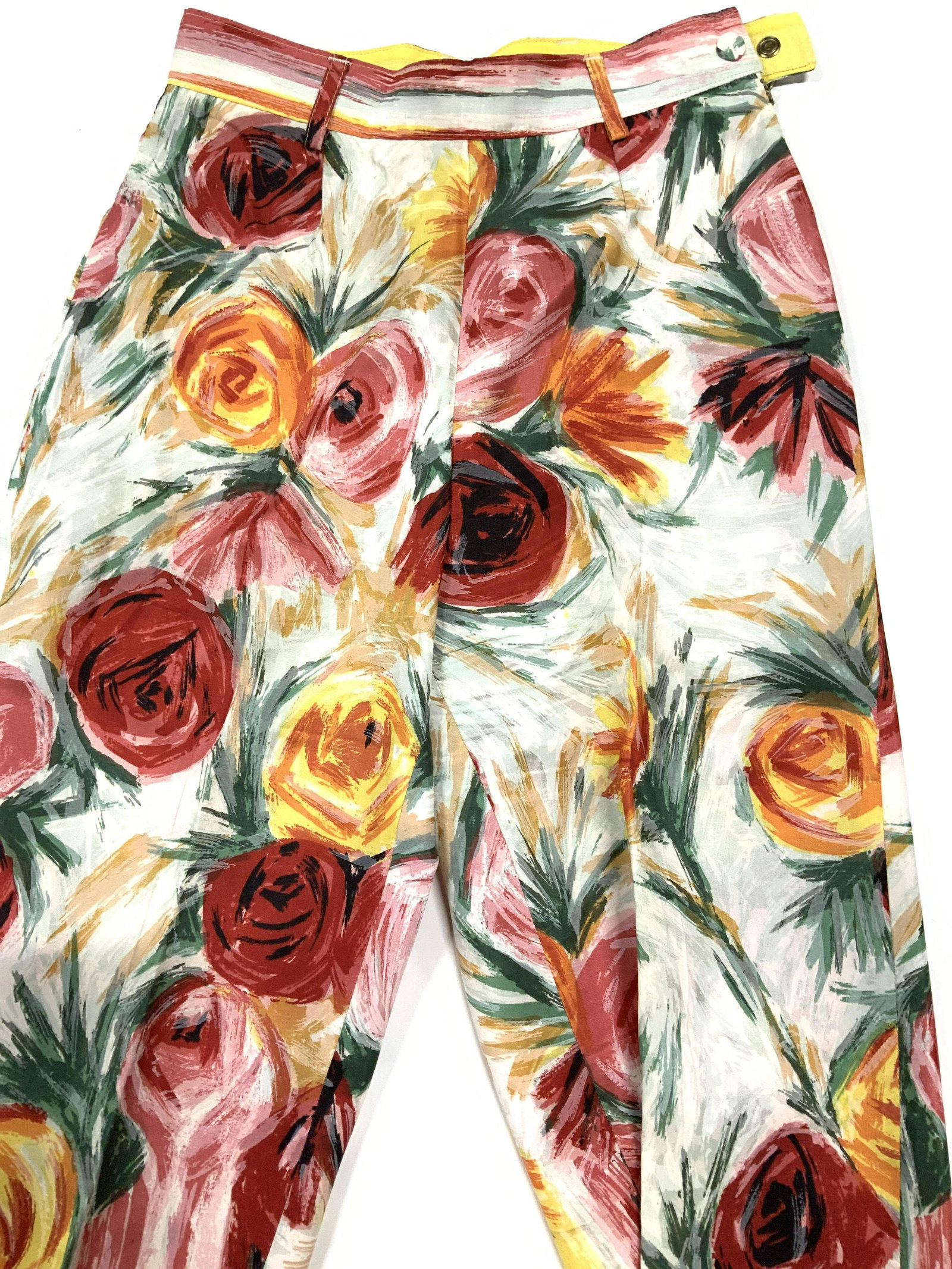 Jean Paul GAULTIER Rose Print Trousers, Italy (1 of 9)