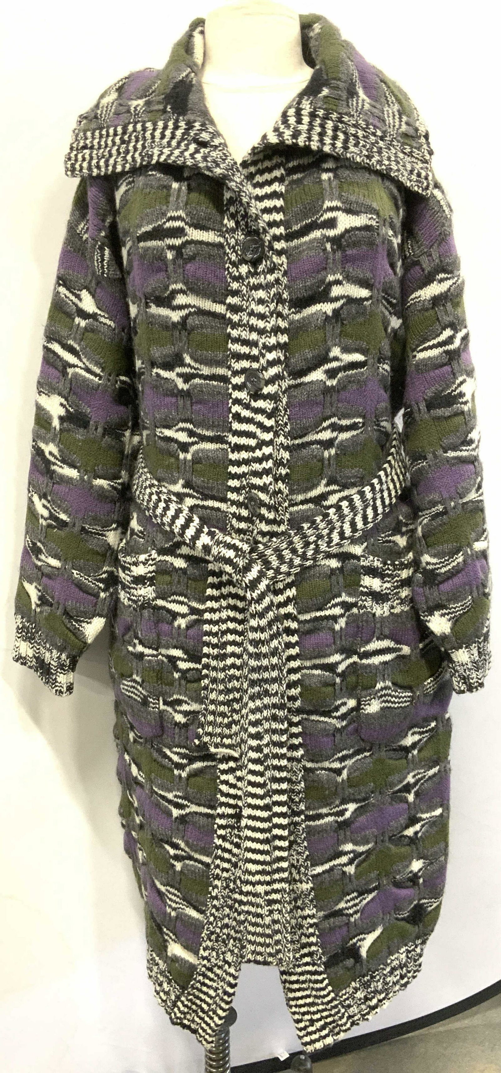 Unlabeled Couture Alpaca Wool Long Cardigan, IT (1 of 7)