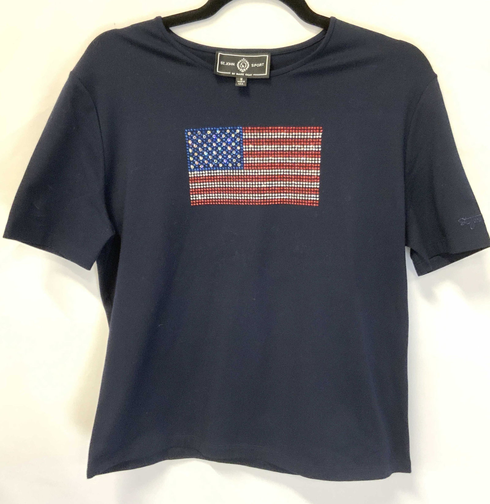 ST. JOHN SPORT BY MARIE GRAY Bejeweled Flag Shirt (1 of 6)