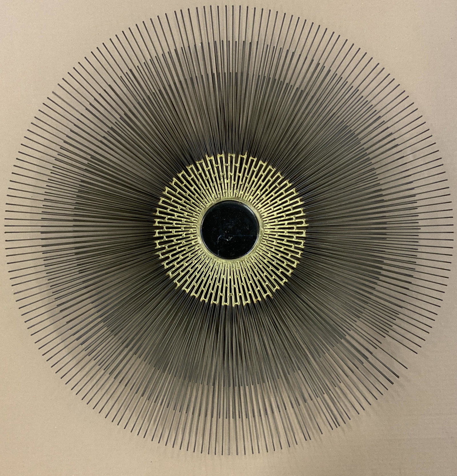 Three Tiered Gold Toned Sun Burst Mirror (1 of 7)