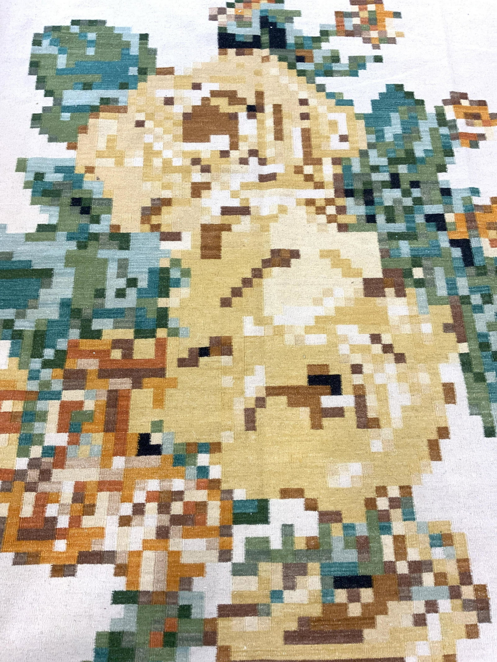 Vintage Room Size Handmade Fringed Wool Rug (1 of 10)