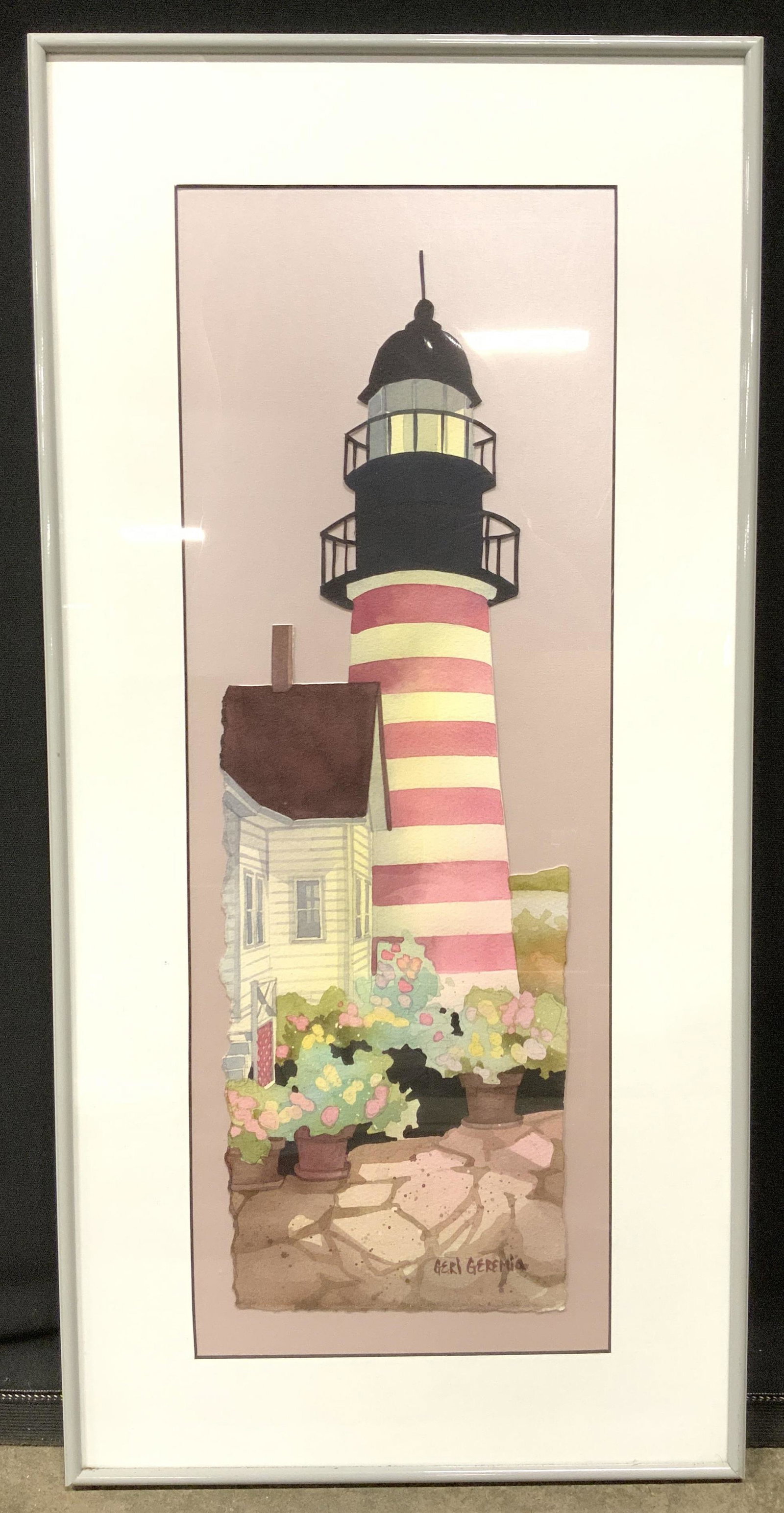GERI GEREMIA Lighthouse Watercolor Collage (1 of 10)