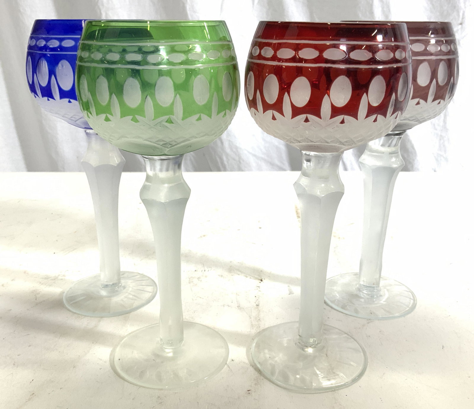 Lot 4 Bohemian Glass Stemware (1 of 8)