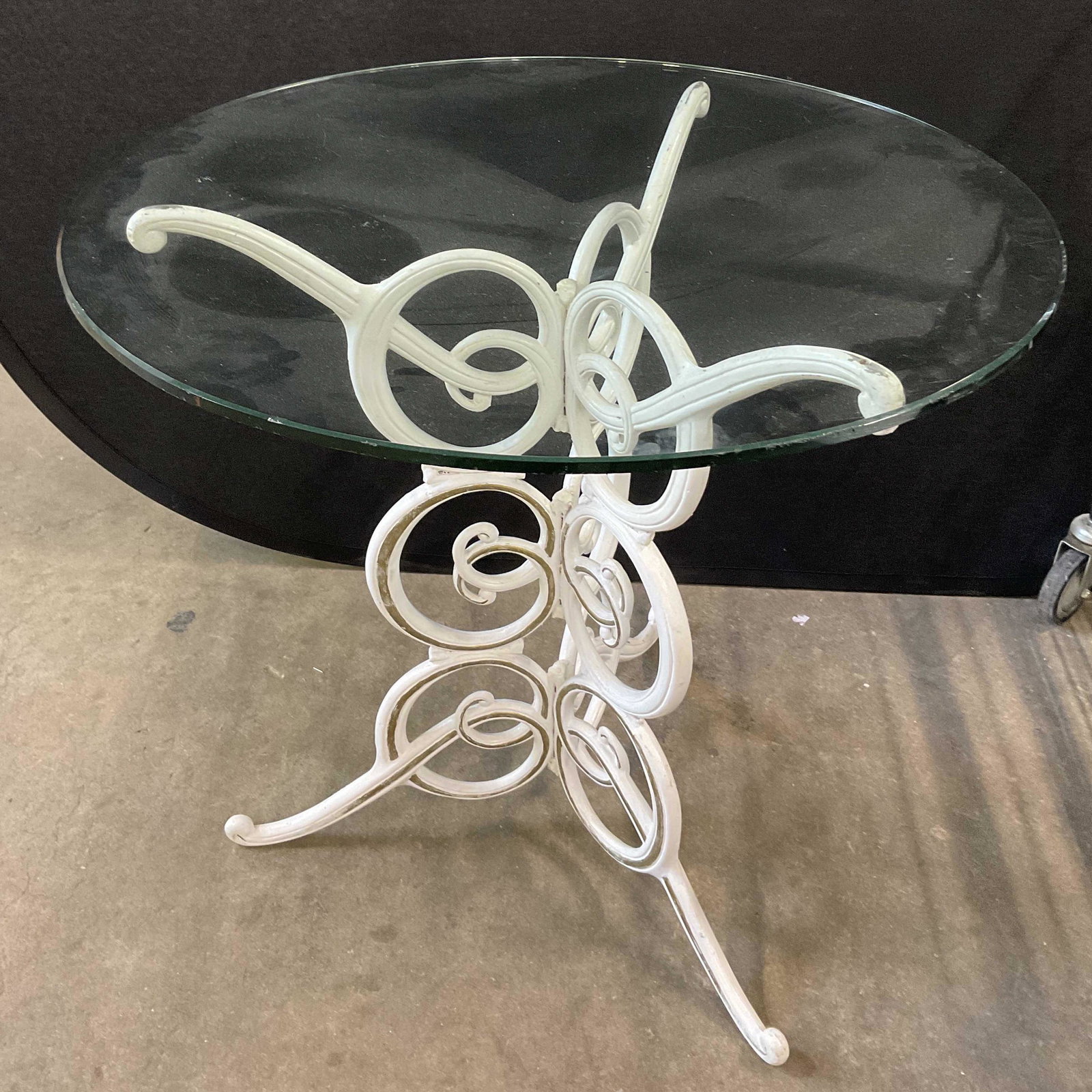 Metal Round Glass Top Table (1 of 10)