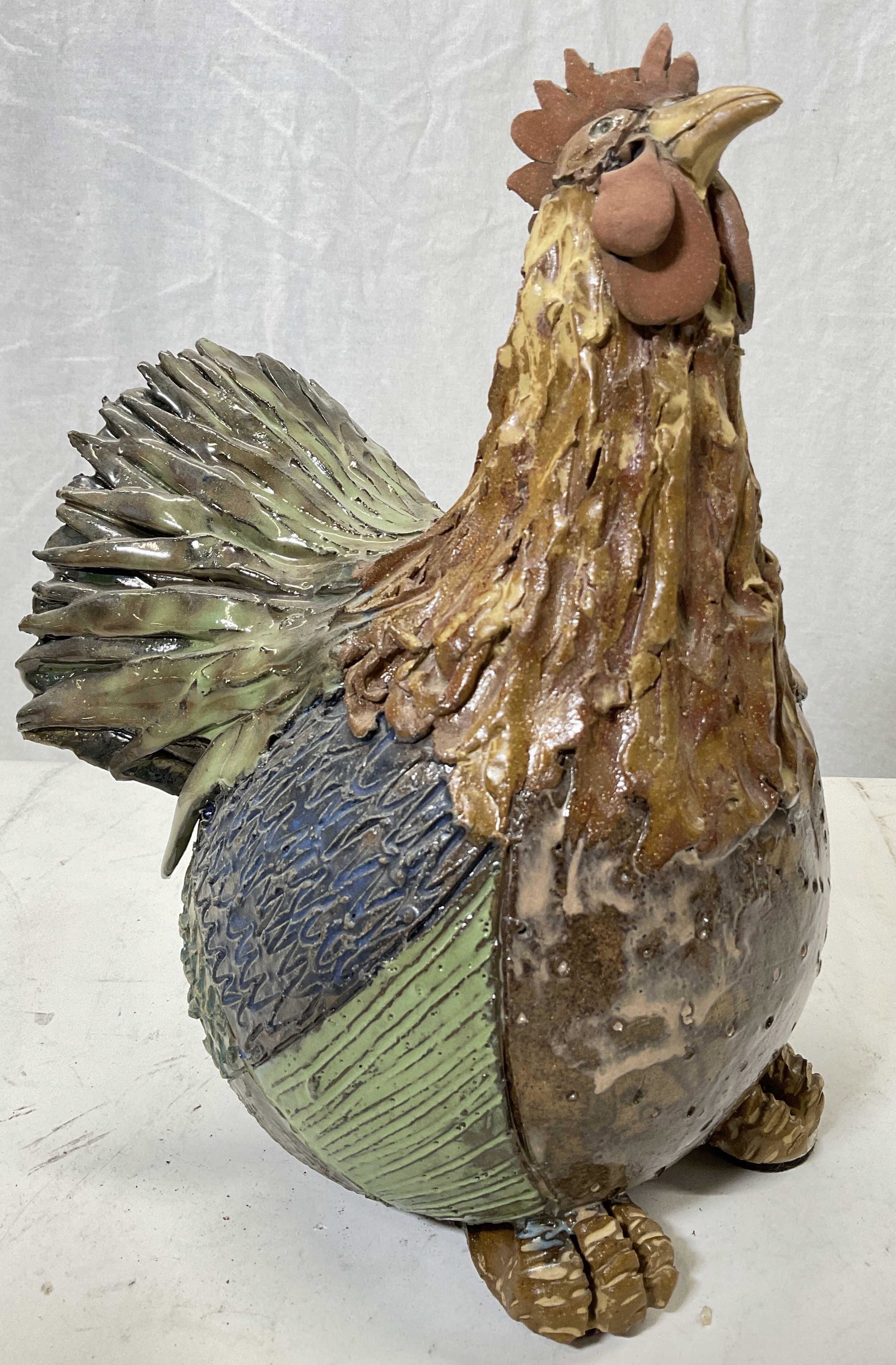 SIGNED Ceramic Rooster (1 of 8)