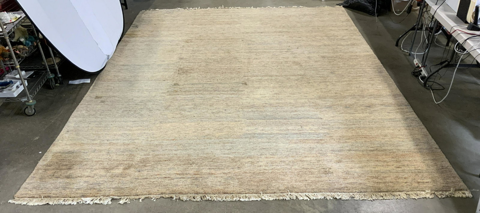 Handmade Oversized Wool Pile Fringed Area Rug (1 of 10)