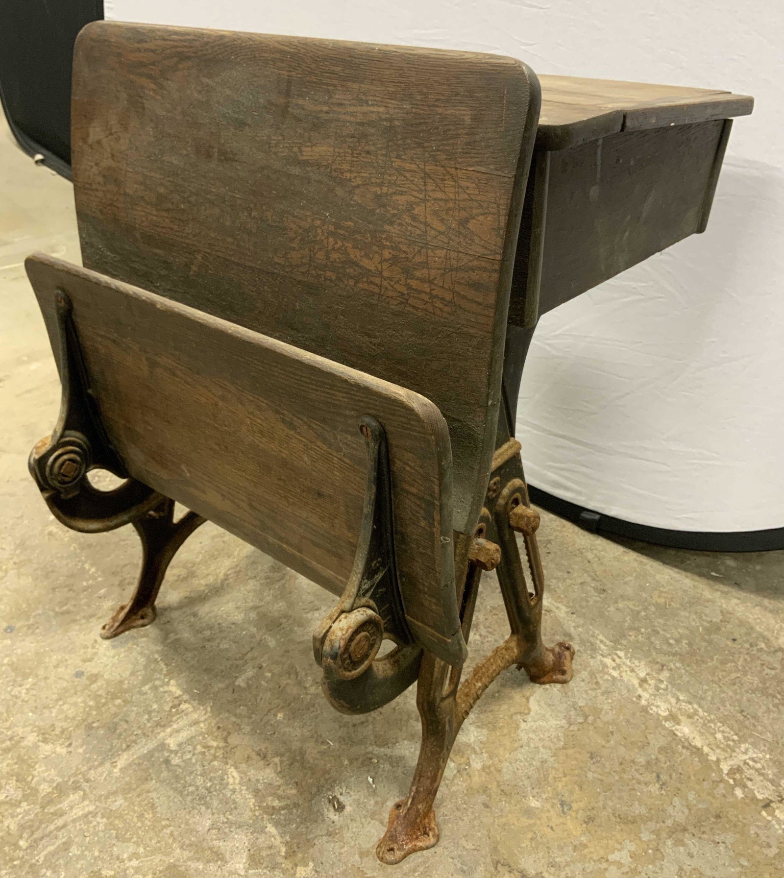 Antique Wood & Iron  School Childrens Desk (1 of 10)
