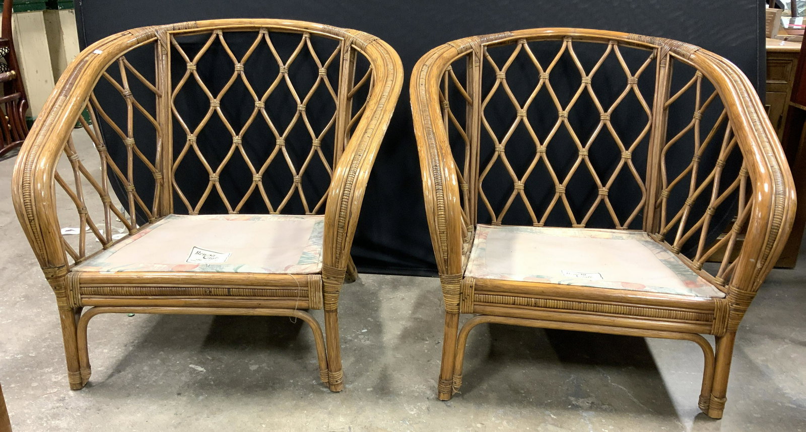 Pair BENCH CHAIR Bamboo Armchair Frames (1 of 10)