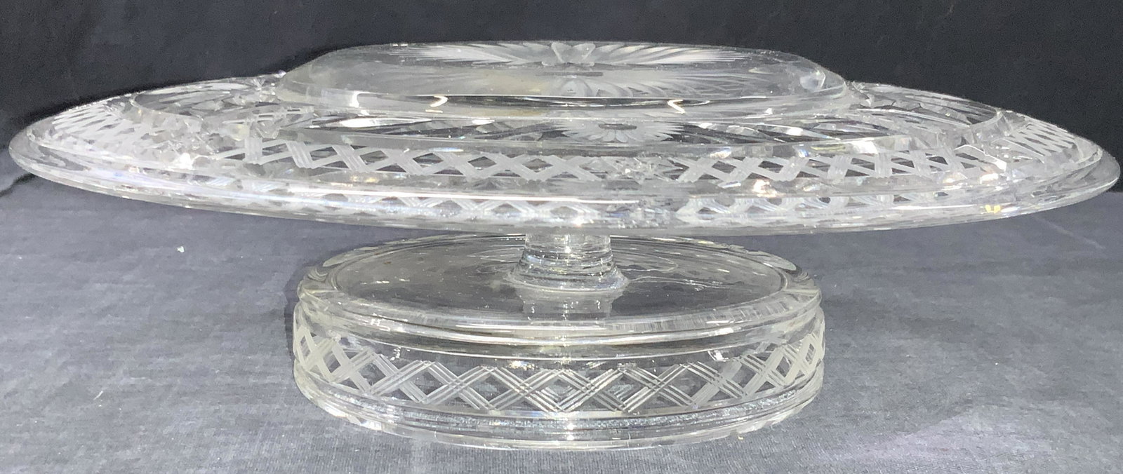 Vintage Cut Crystal Footed Dish (1 of 8)