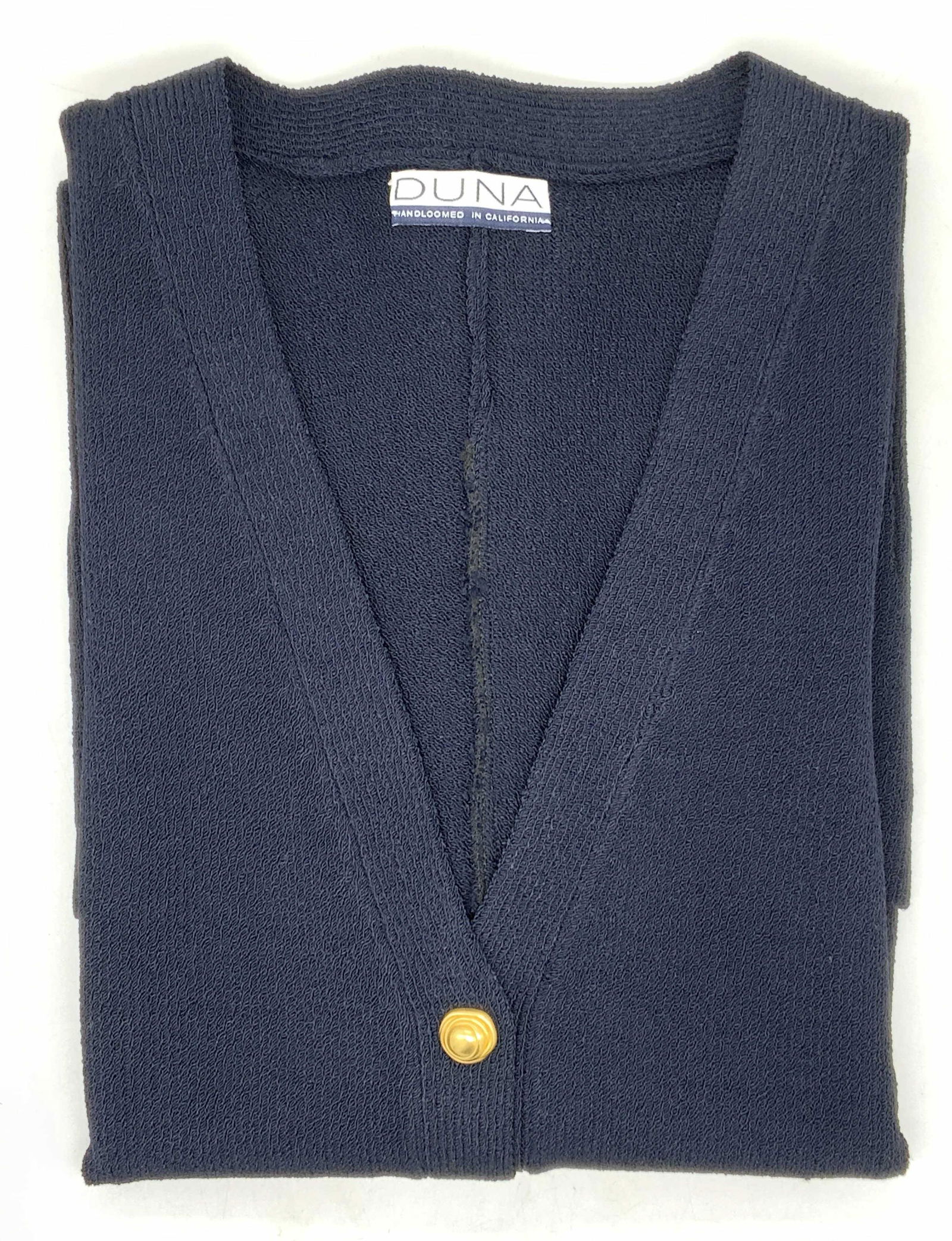 DUNA Hand Loomed Navy Blue Sweater Vest (1 of 4)