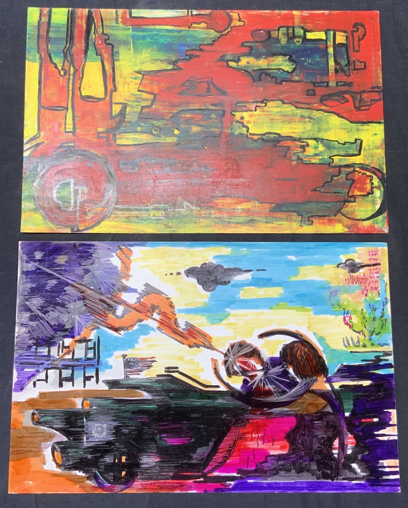 MERKER 2 Mixed Media JFK Assassination Art Pieces (1 of 5)