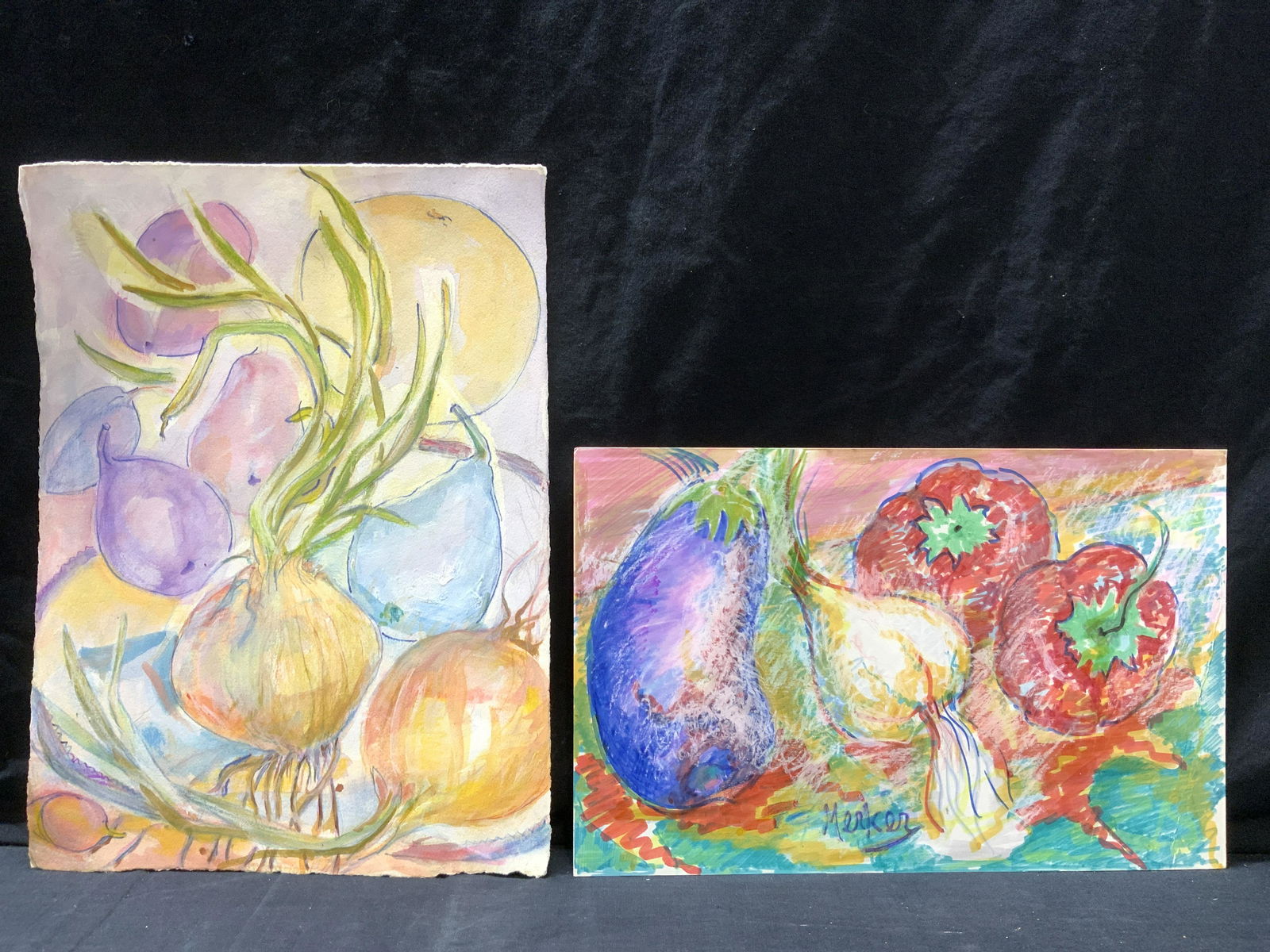 ALEXANDRA MERKER Mixed Media Vegetable Pictures (1 of 4)