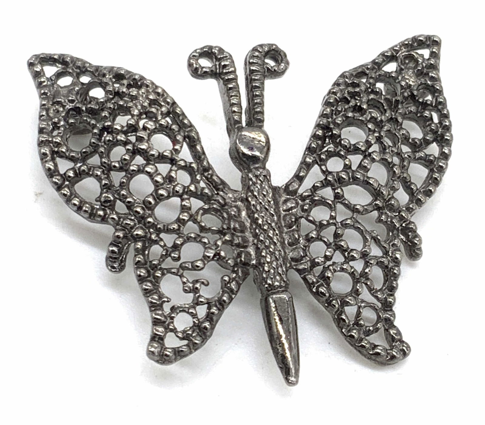Vintage Pierced Metal Butterfly Pendant, Jewelry (1 of 9)