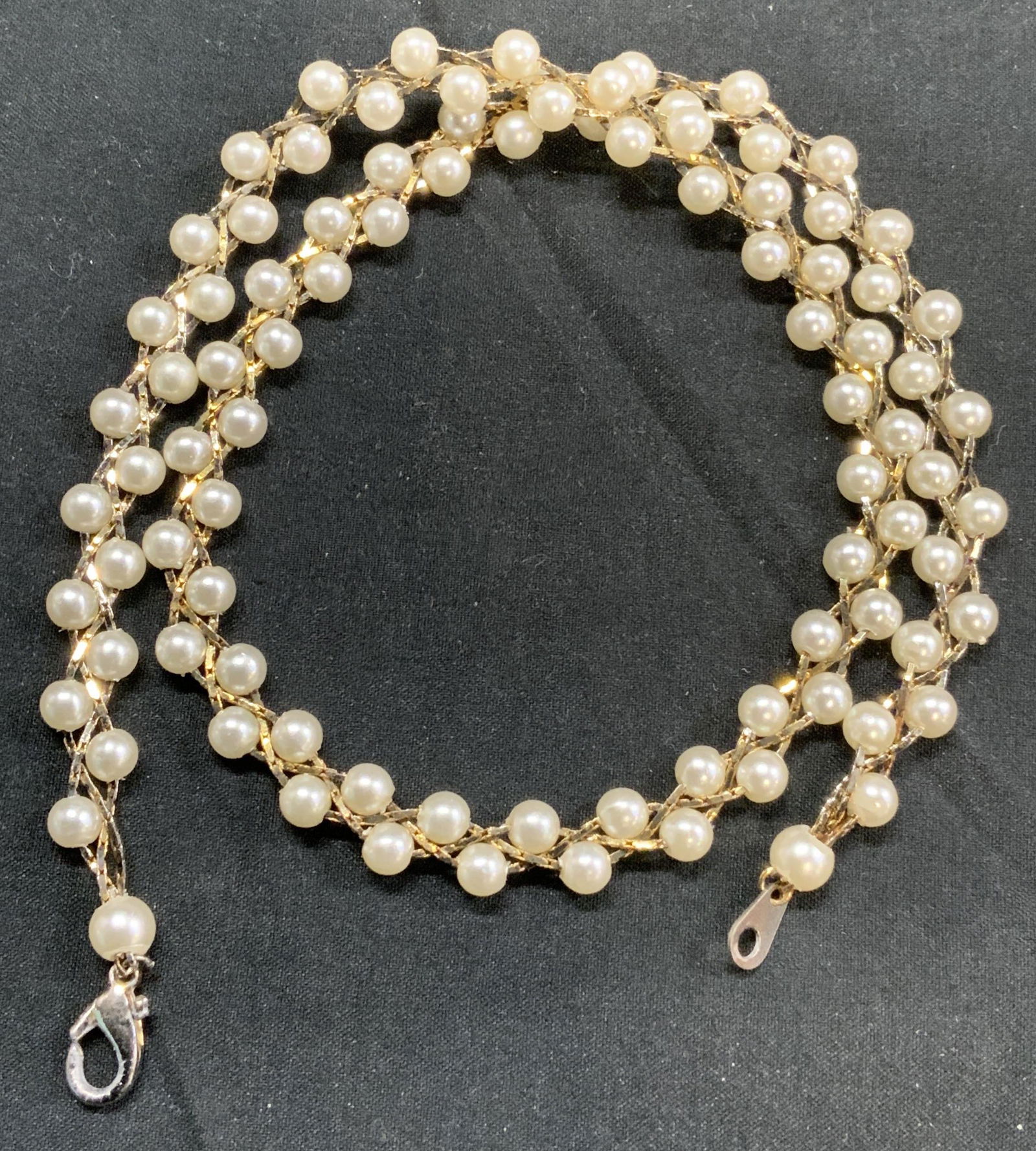 Pearlescent Double Strand Choker Necklace, Jewelry (1 of 5)