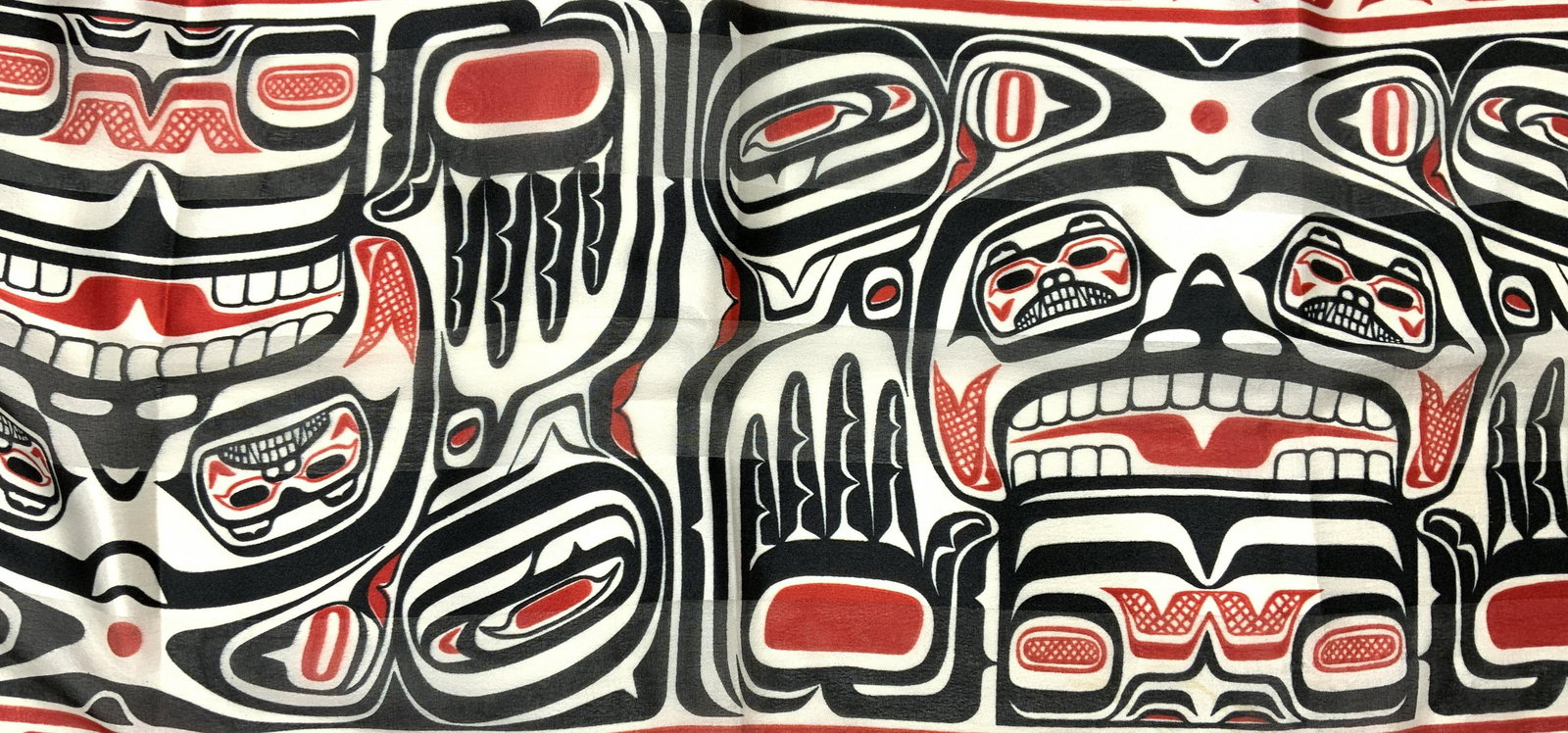 CLIFTON FRED Signed Artist Native Print Scarf (1 of 7)