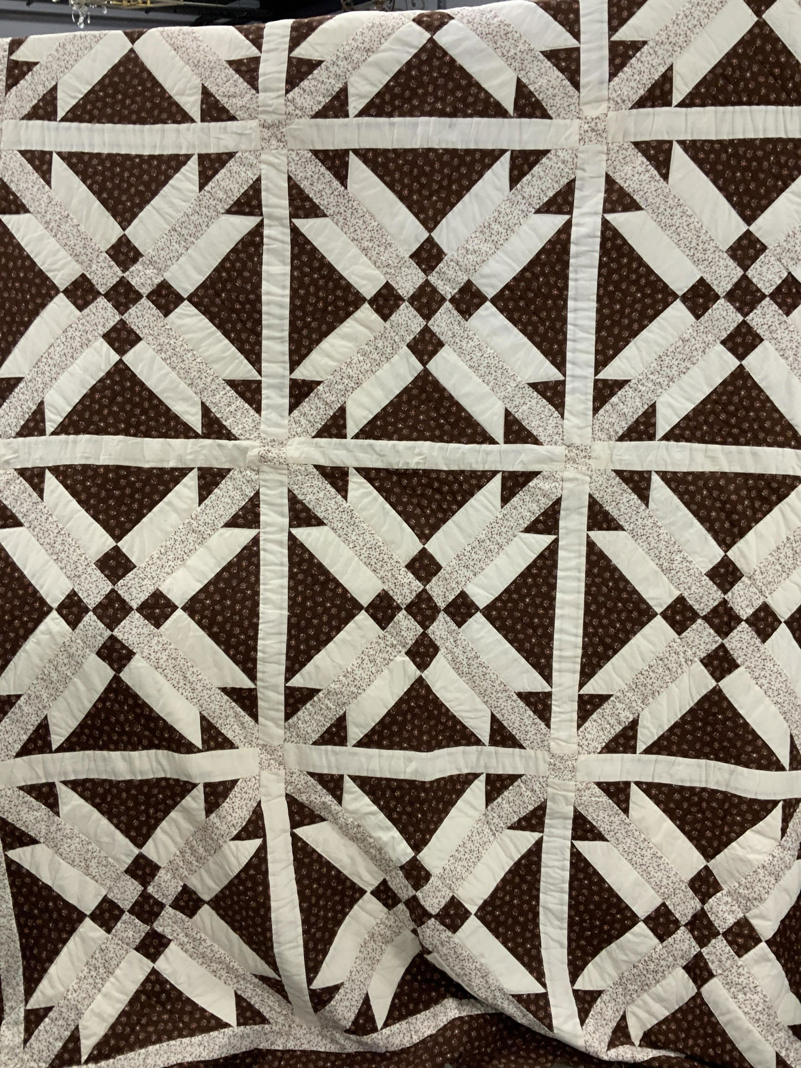 Vintage Hand Sewn Patchwork Quilt (1 of 7)