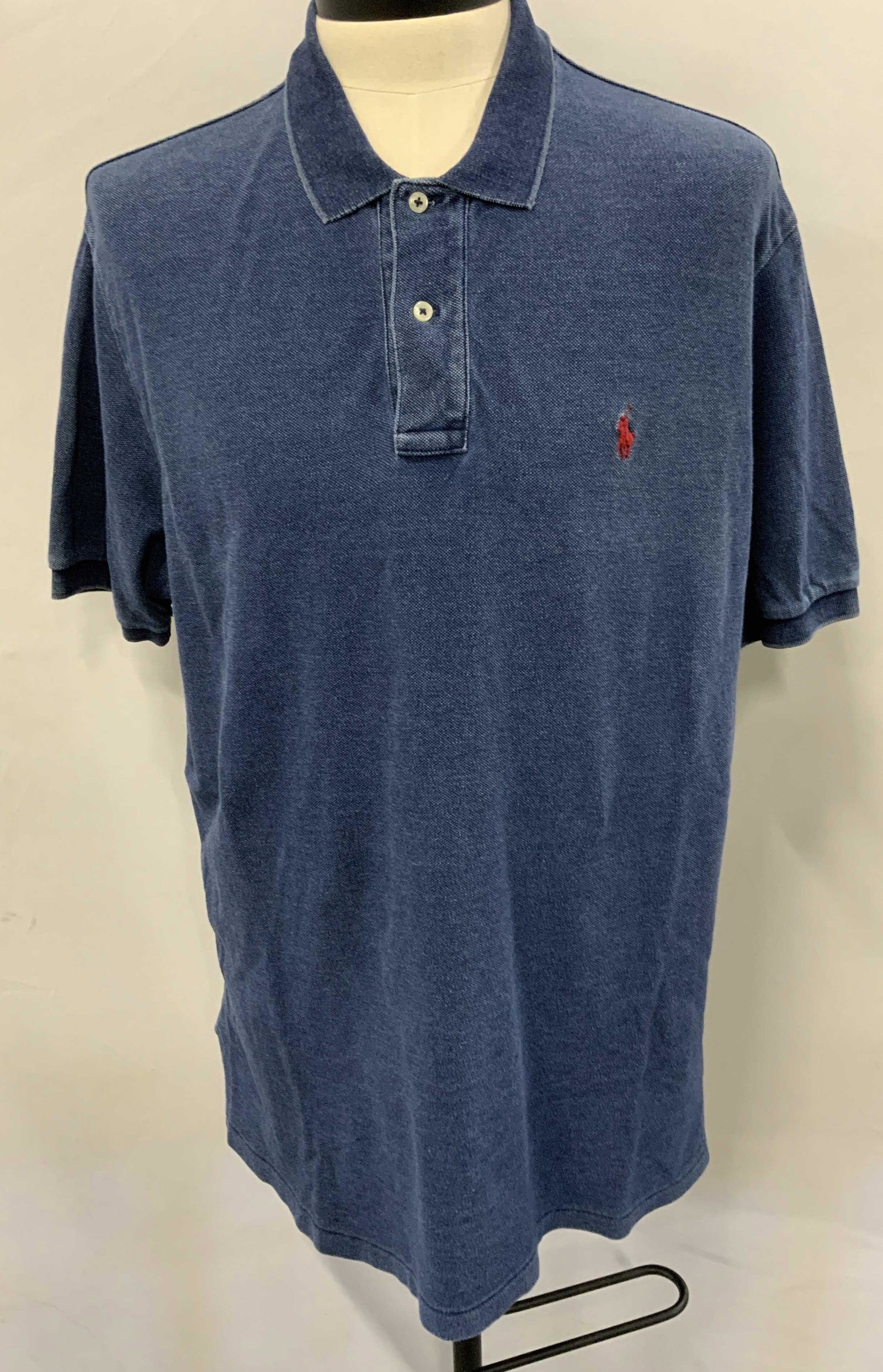 POLO RALPH LAUREN Short Sleeve Navy Blue Polo (1 of 5)