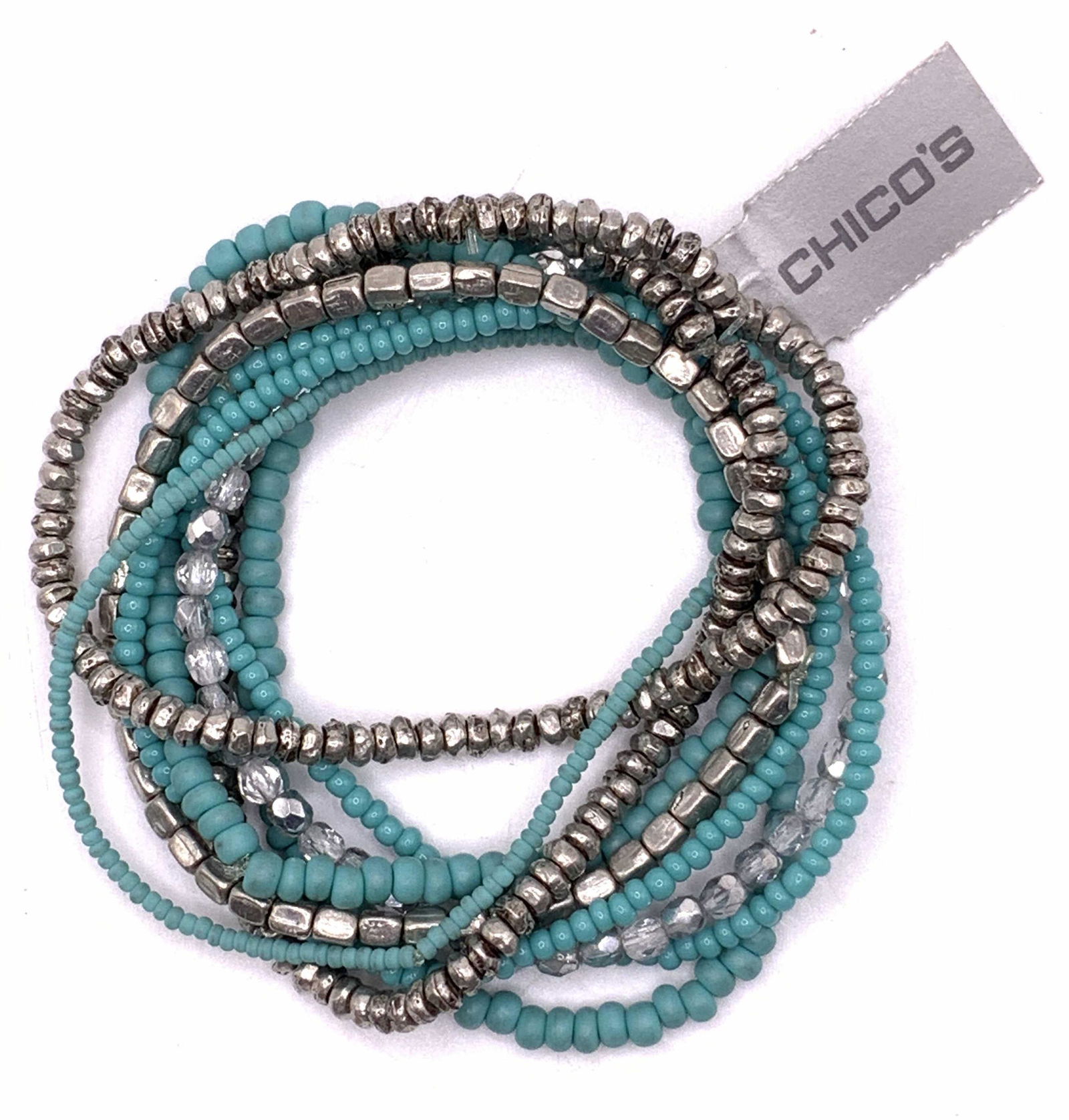 CHICOS 9 Beaded Stretch Bracelets NWT (1 of 4)