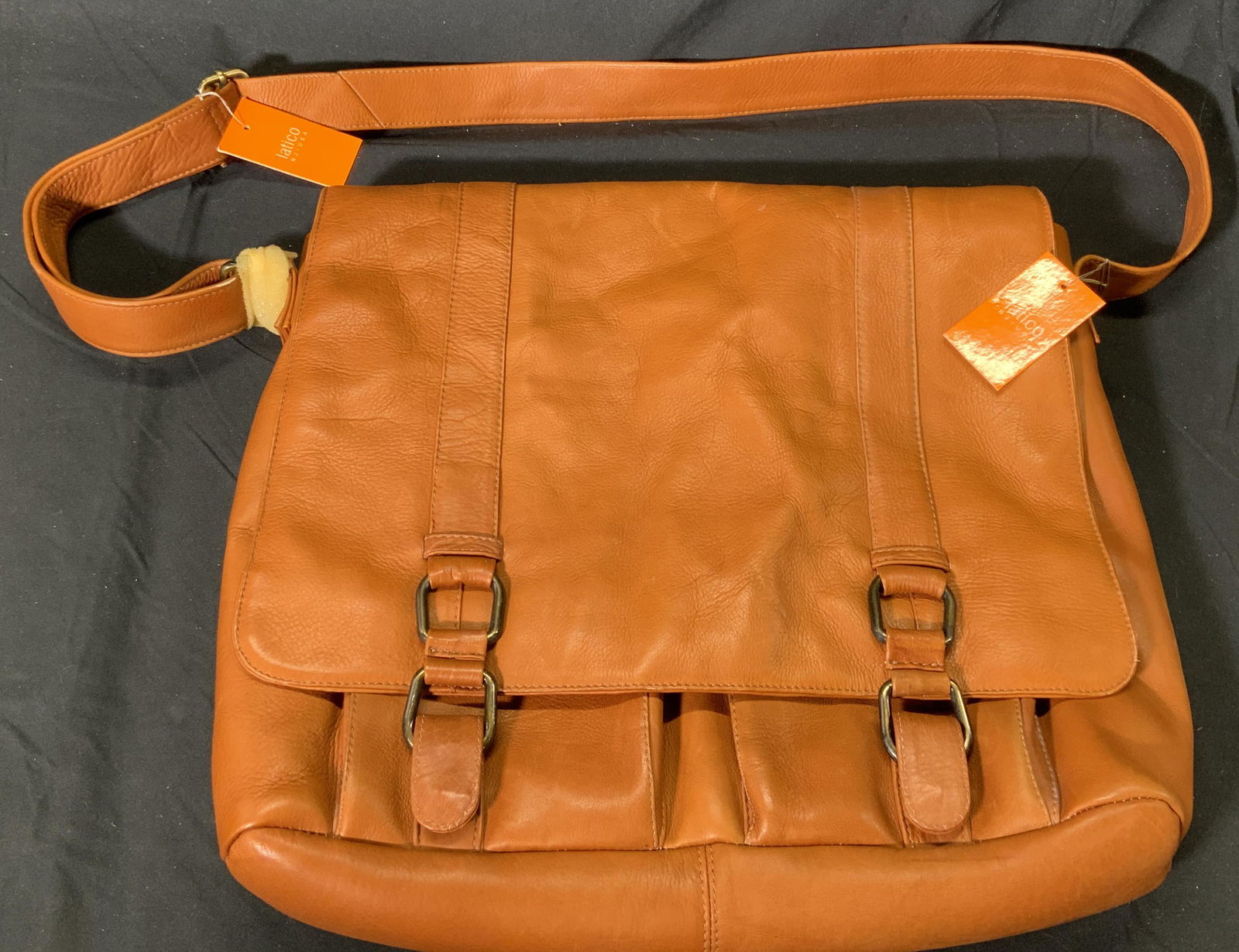 LATICO Tan Leather Messenger Bag NWT (1 of 7)
