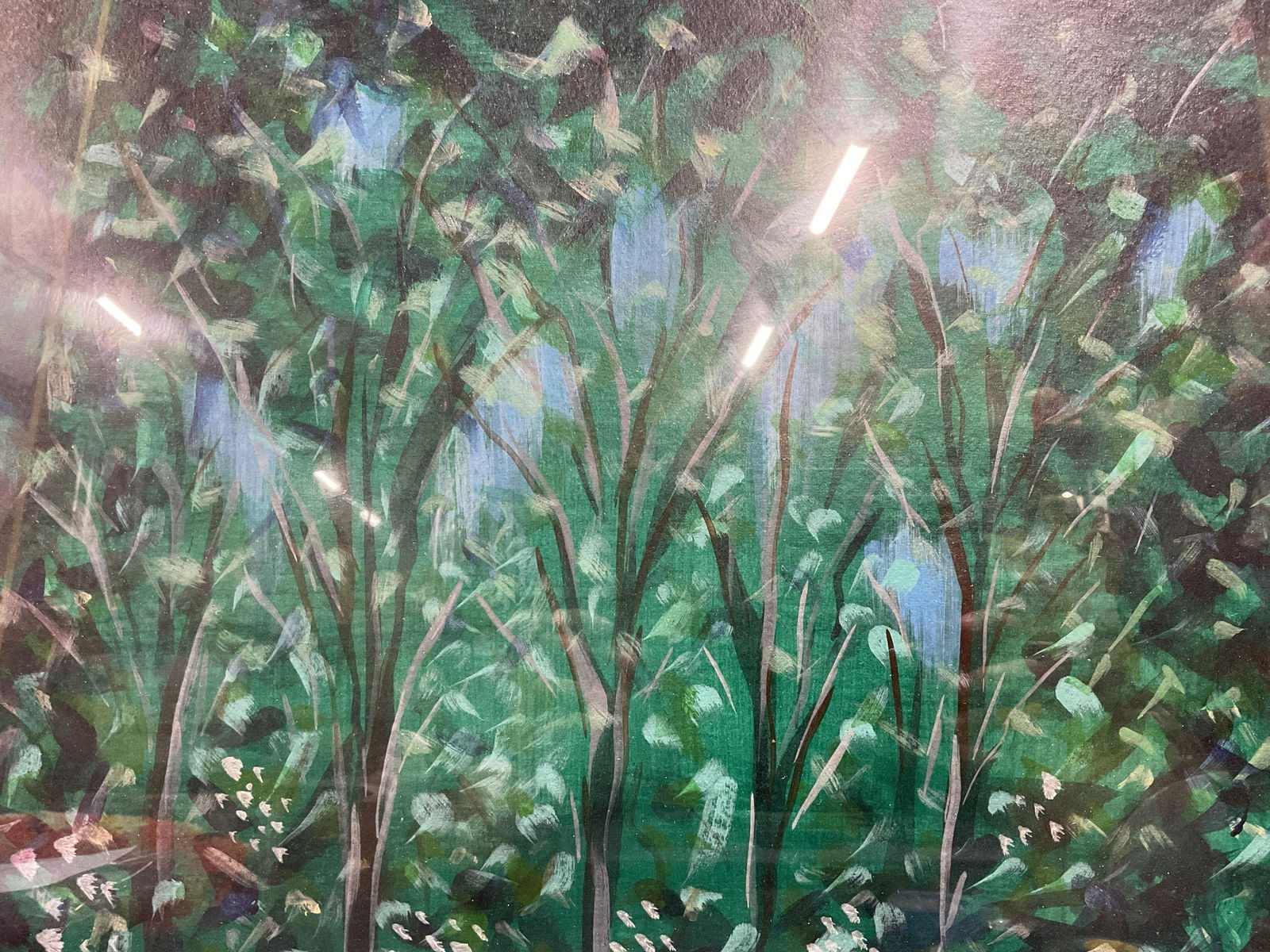 Abstract Acrylic Painting, Forest Scene (1 of 8)