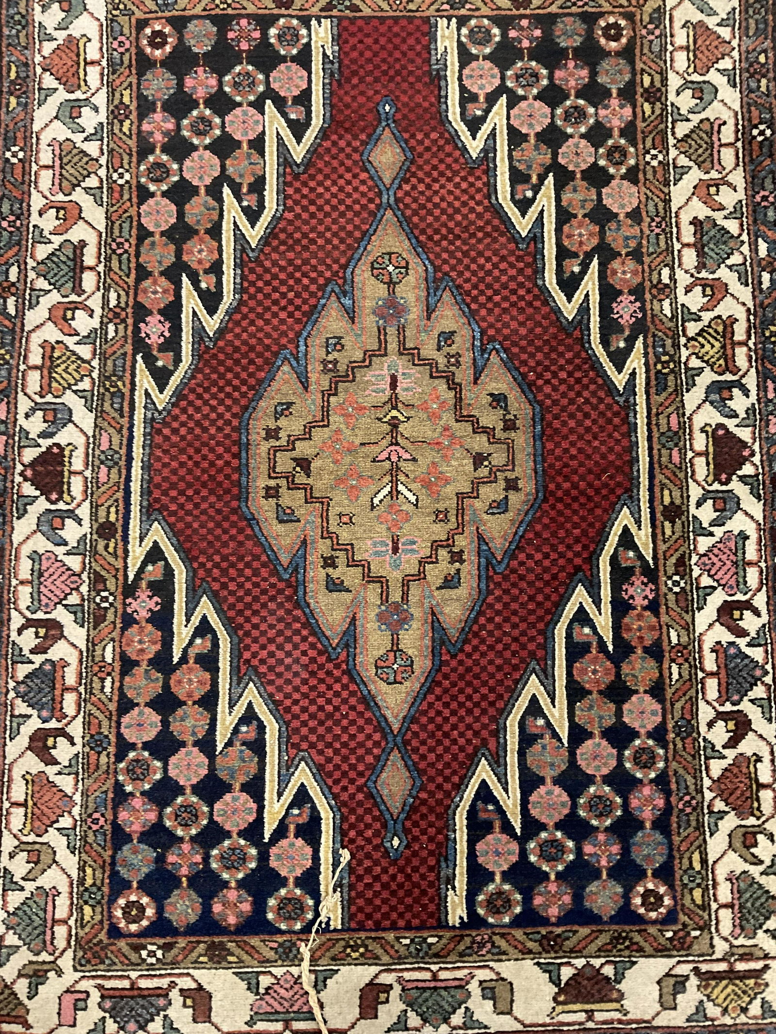 Small Afghan Wool Detailed Rug (1 of 6)